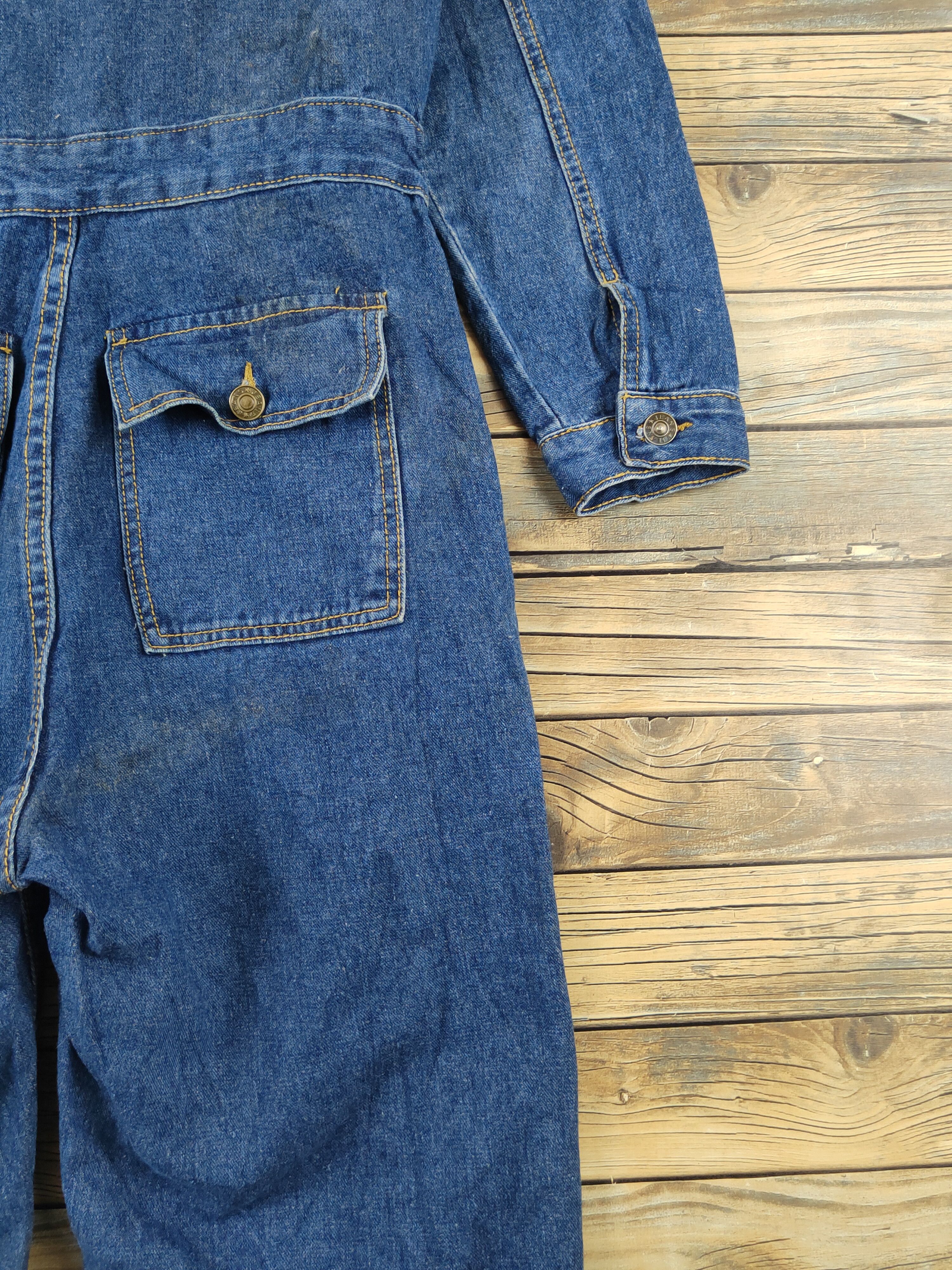 Japanese Brand × Vintage Vintage Japanese Brand Dark Blue Denim Coveralls Size 30" / US 8 / IT 44 - 20 Thumbnail