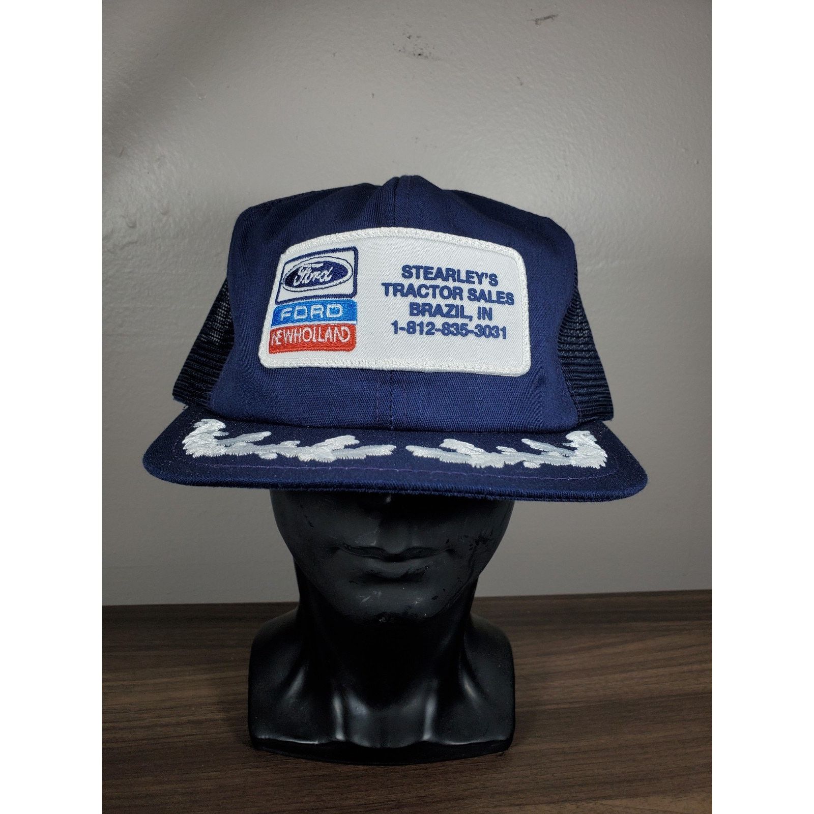 Ford × Vintage Ford New Holland Brazil IN Trucker Hat Snapback Cap K-Brand Size ONE SIZE - 3 Thumbnail