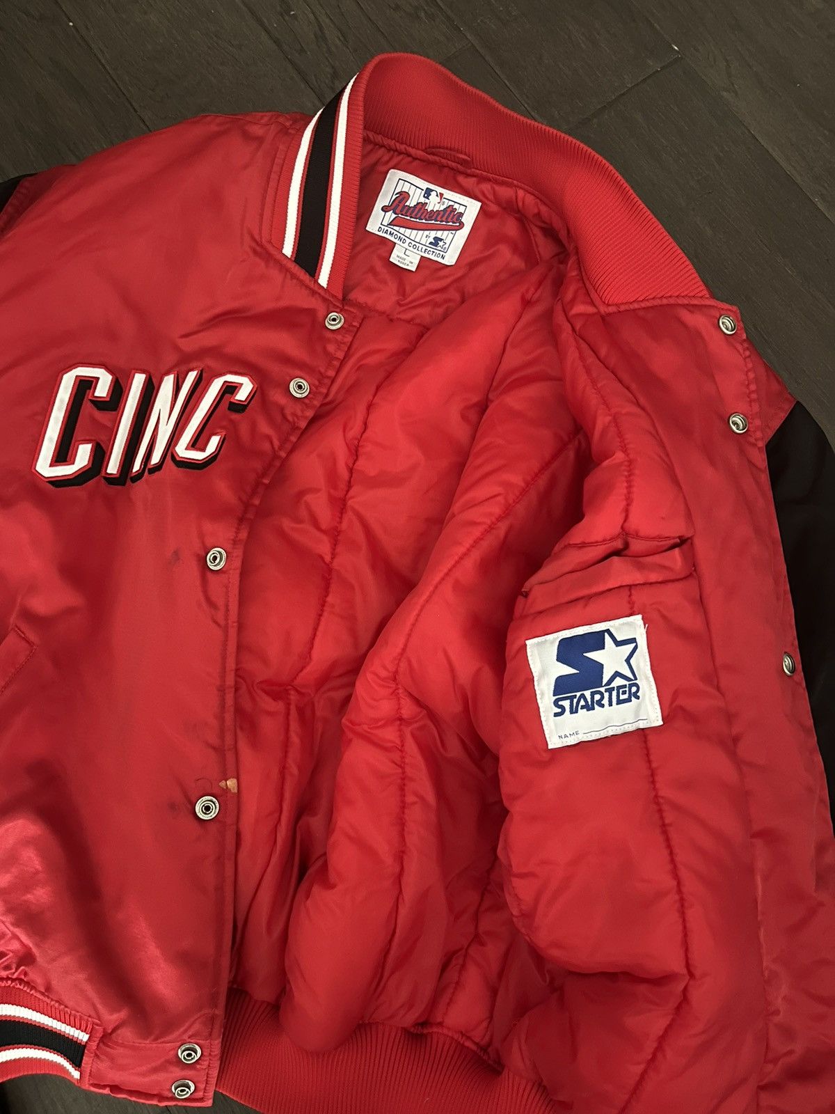 Starter × Vintage Vintage Cincinnati Reds Starter jacket Size US L / EU 52-54 / 3 - 9 Thumbnail