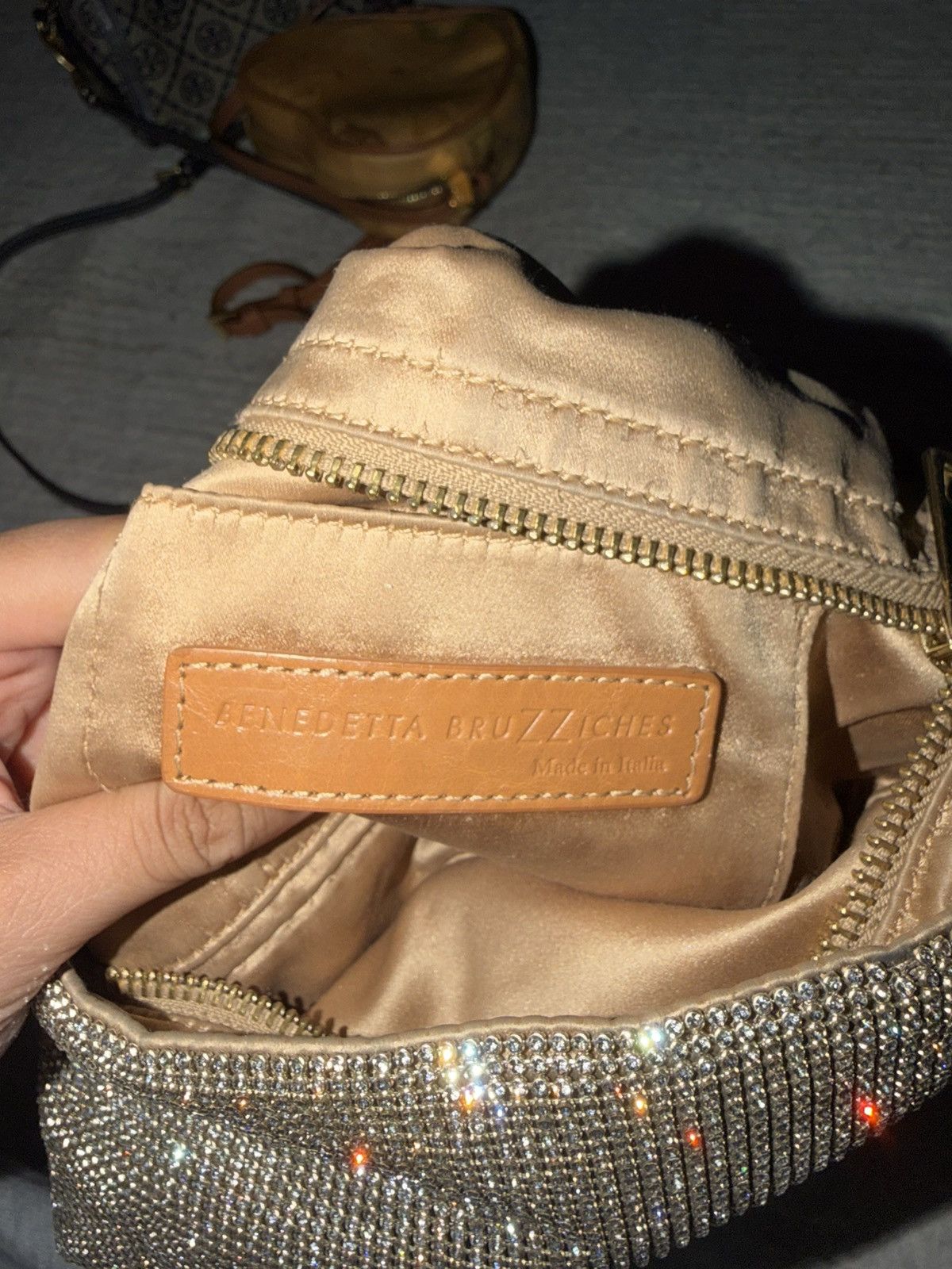 Benedetta Bruzziches Glittery Crystal Shoulder Bag Benedetta Bruzziches Size ONE SIZE - 7 Thumbnail