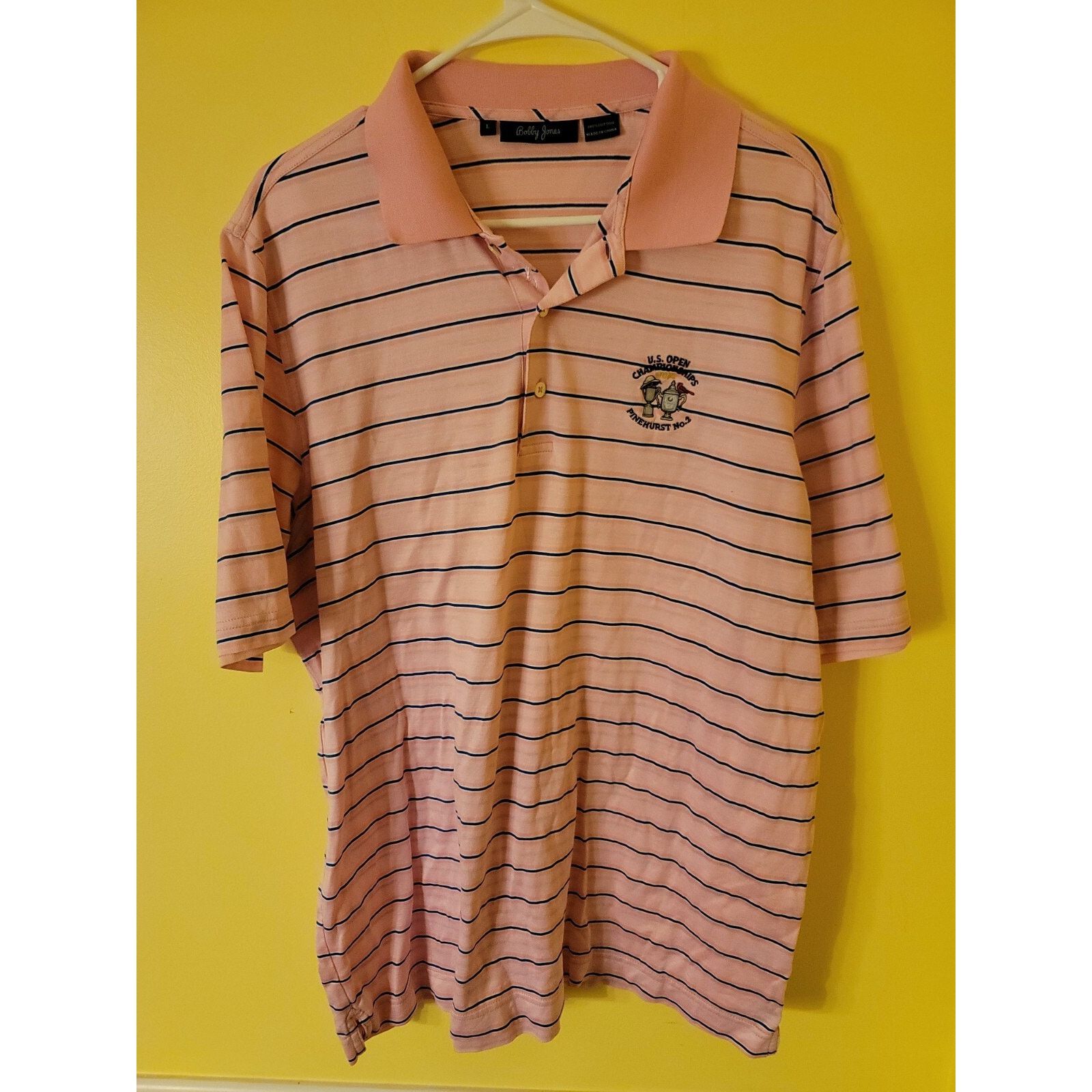 Bobby Jones Bobby Jones Polo Shirt Mens L Pink Pinehurst US Open 2014 Size US L / EU 52-54 / 3 - 1 Thumbnail