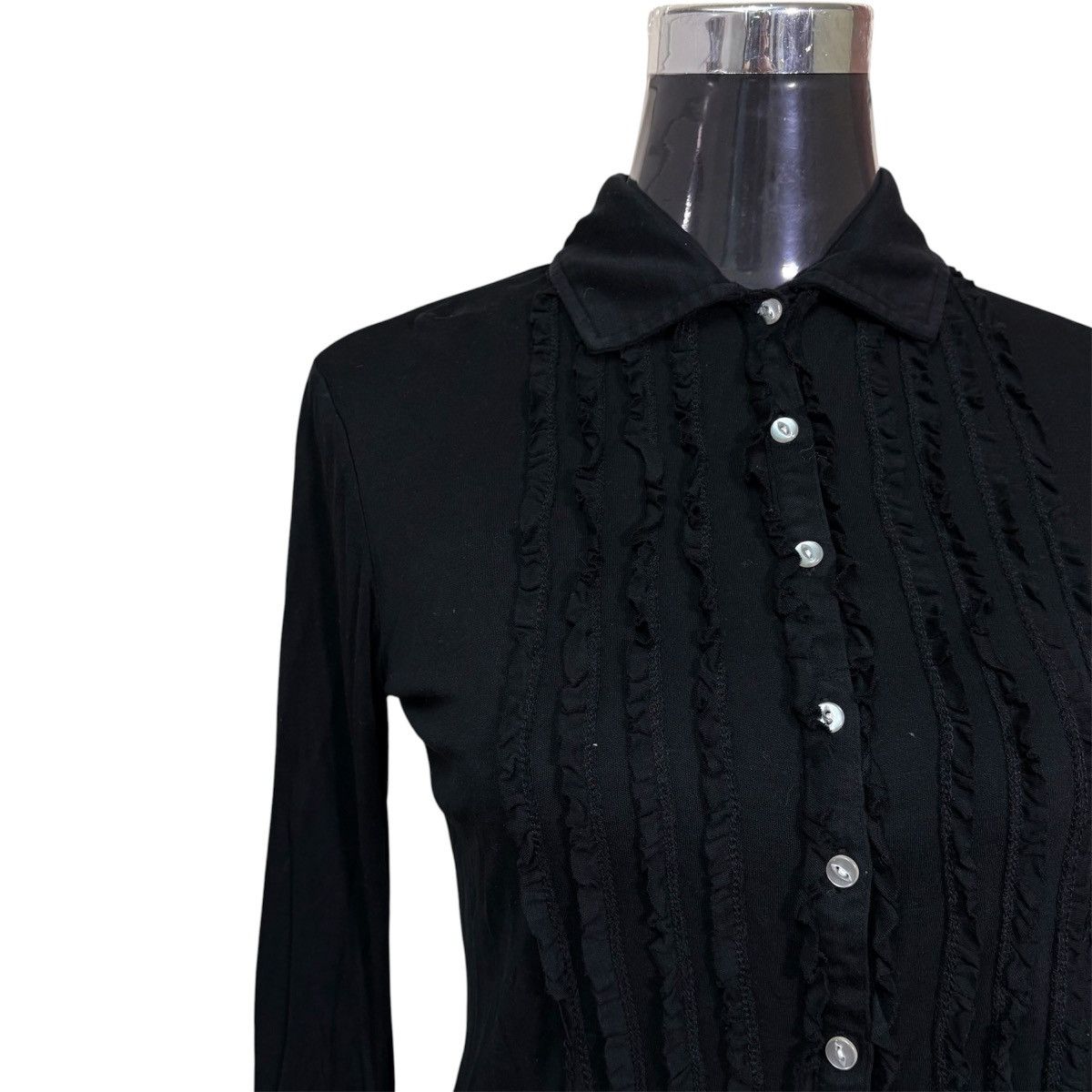 Junko Shimada Junko Shimada ruffled button up shirt gothic dark romantic Size XS / US 0-2 / IT 36-38 - 2 Thumbnail