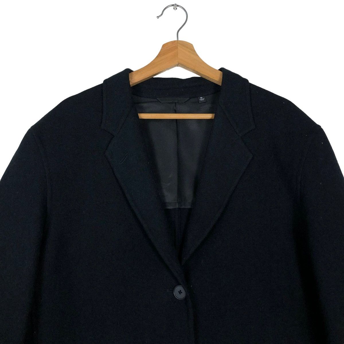 Japanese Brand 🔥Rich Black Wool Chore Jacket Work Uniqlo Undercover Japan Size US XL / EU 56 / 4 - 3 Thumbnail