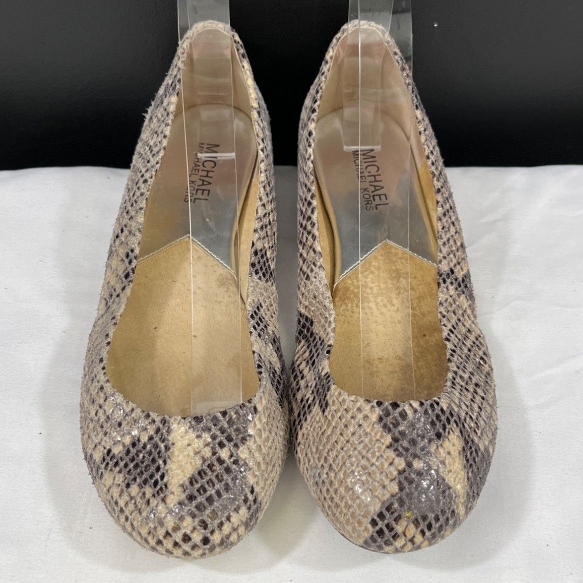 Michael Kors Michael Michael Kors Women's Beige Snake Print Shoes/Flats S Size US 7.5 / IT 37.5 - 2 Thumbnail