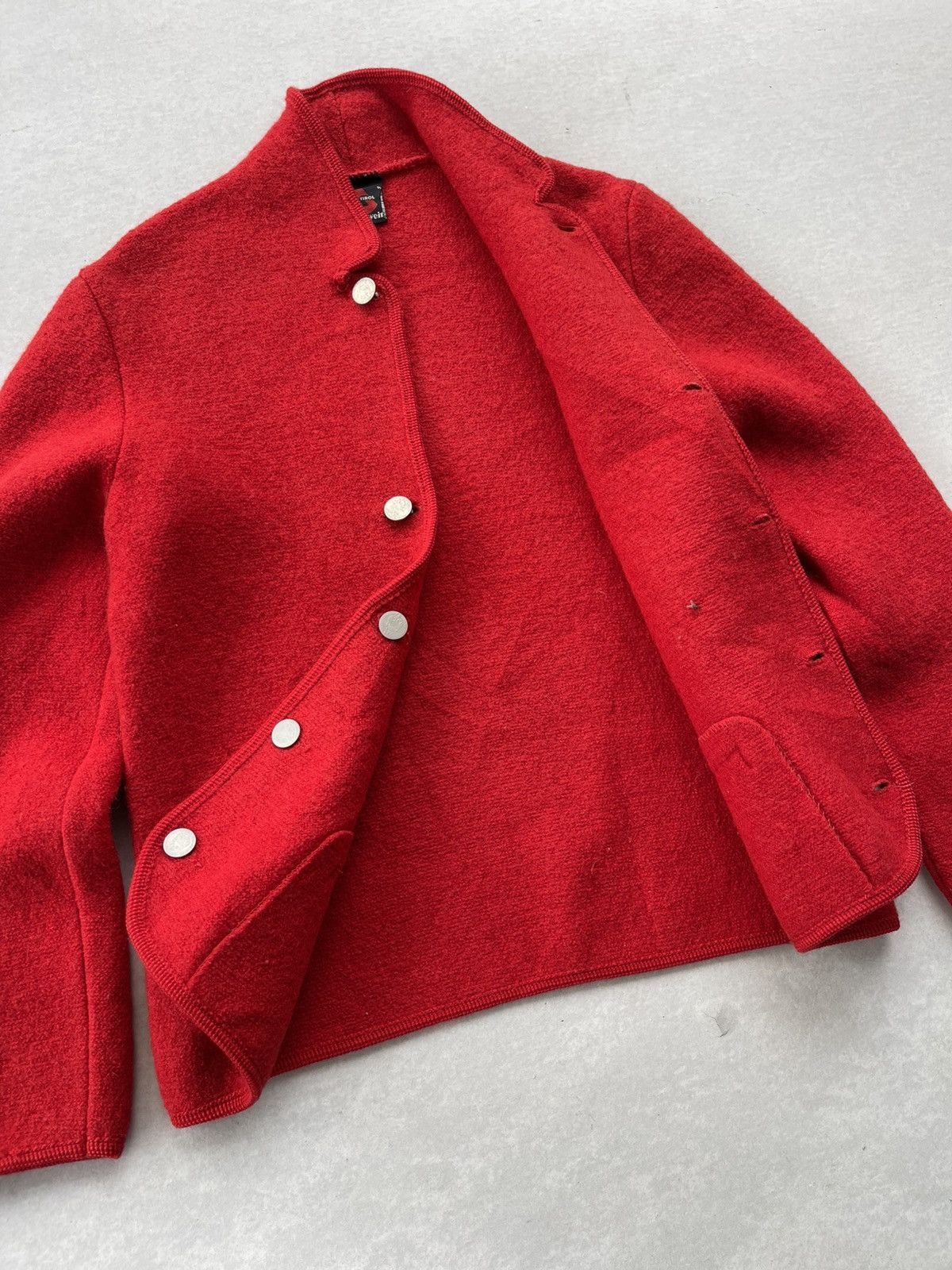 GIESSWEIN × Vintage 🔥Vintage Giesswein Tirol Wool Knit Red Button Jacket Size S / US 4 / IT 40 - 3 Thumbnail