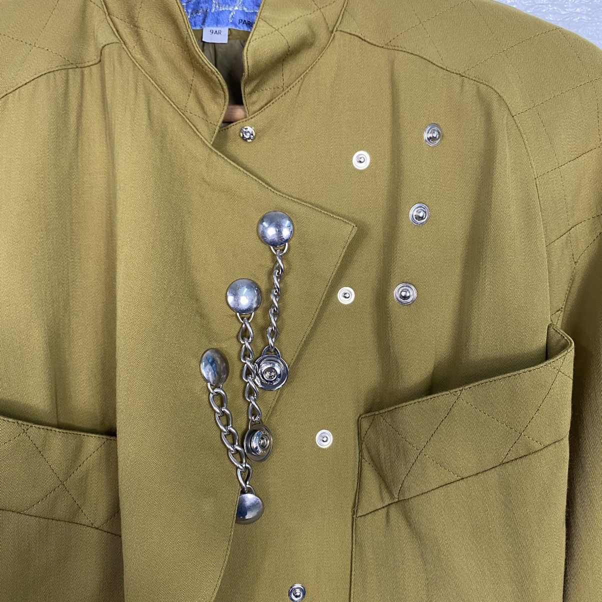 Thierry Mugler 🔥VINTAGE THIERRY MUGLER PARIS WRAP DRESS STRUCTURED CHAIN Size M / US 6-8 / IT 42-44 - 21 Thumbnail