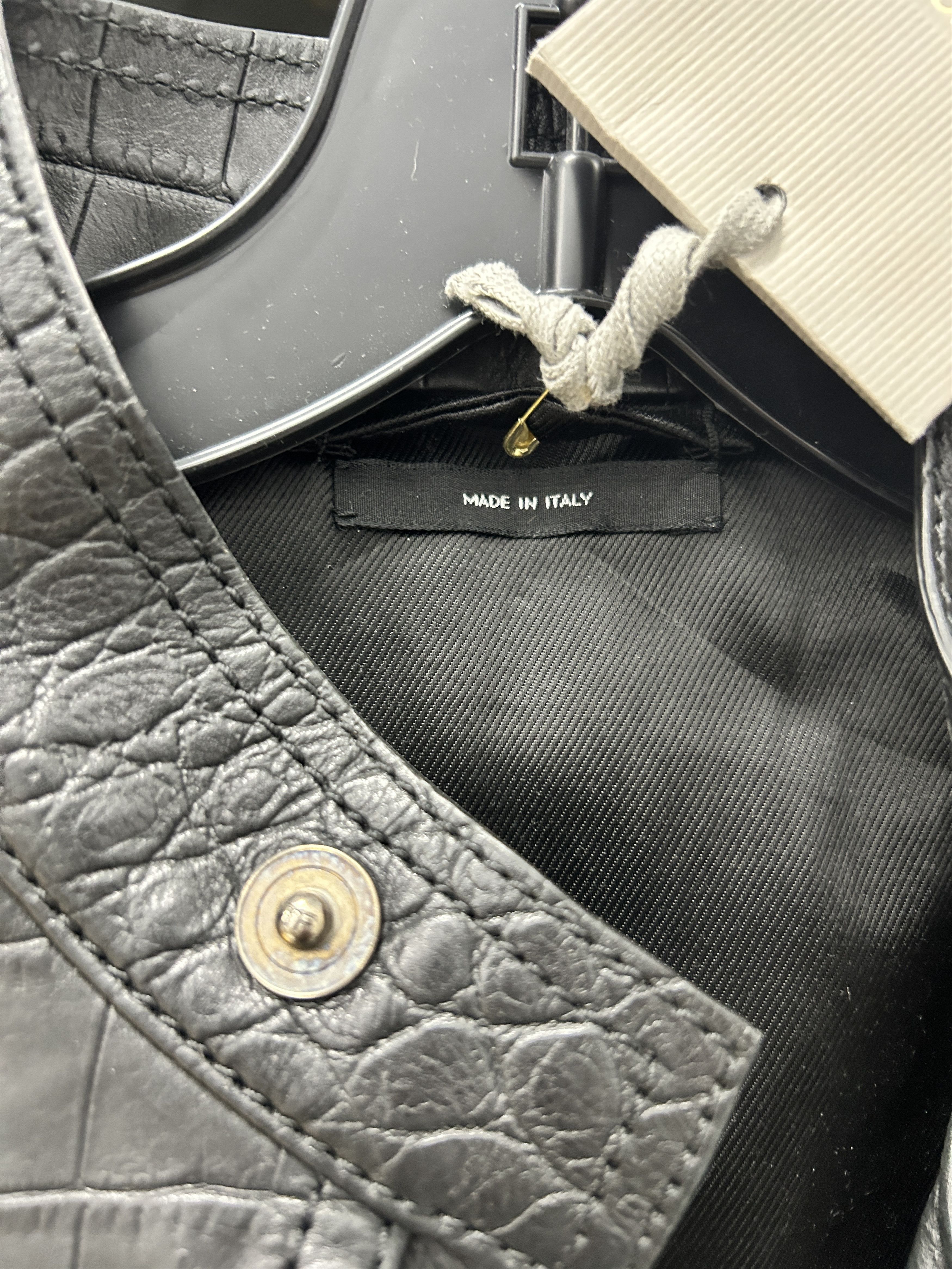 Tom Ford Tom Ford Leather Biker Crocodile Jacket in Black size It 52 Size US L / EU 52-54 / 3 - 13 Thumbnail