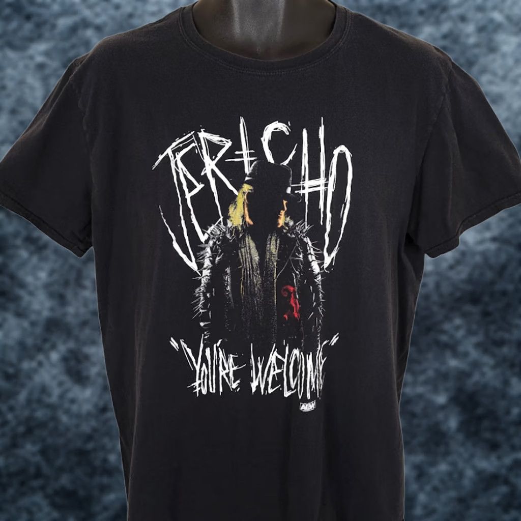 Gildan Chris Jericho T Shirt Mens Size Large Black AEW All Elite Wrestling Shirt Mens L Black AEW Jericho Size US L / EU 52-54 / 3 - 1 Thumbnail