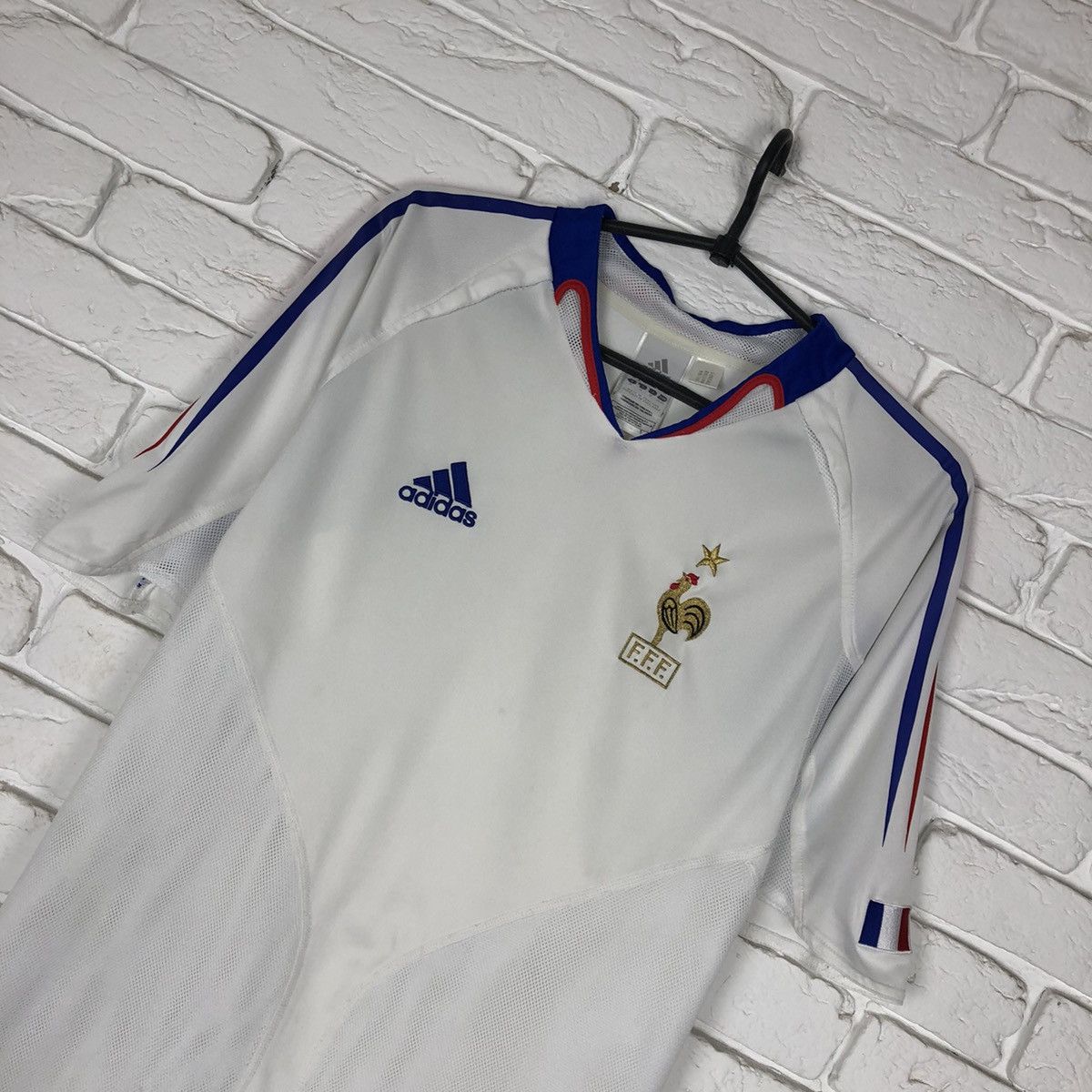 Adidas France national team 2004 2006 away soccer jersey Size US M / EU 48-50 / 2 - 2 Thumbnail