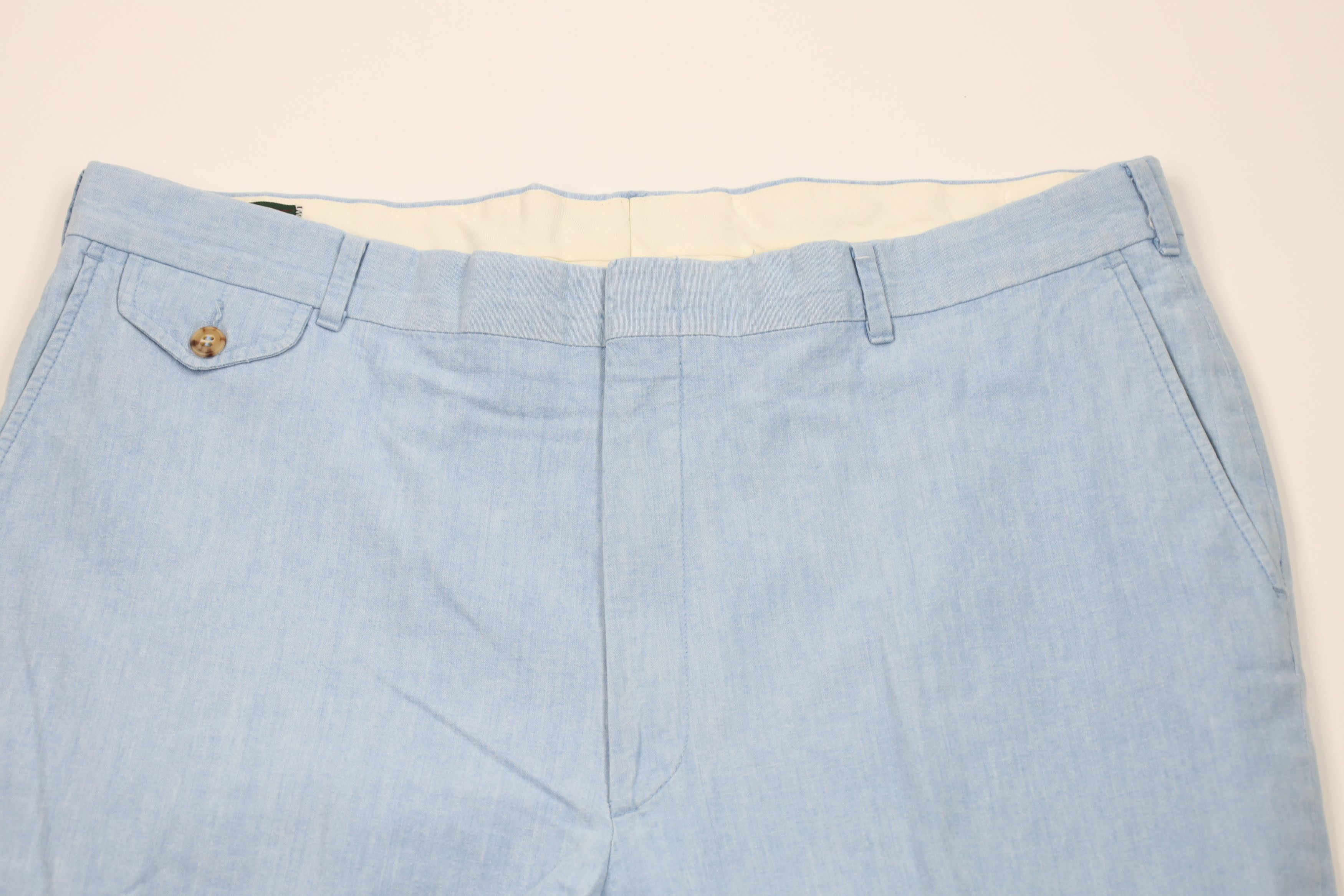 Orvis Vintage 70s Orvis Wide Leg Chino Pants Blue Cotton USA Size US 38 / EU 54 - 2 Thumbnail