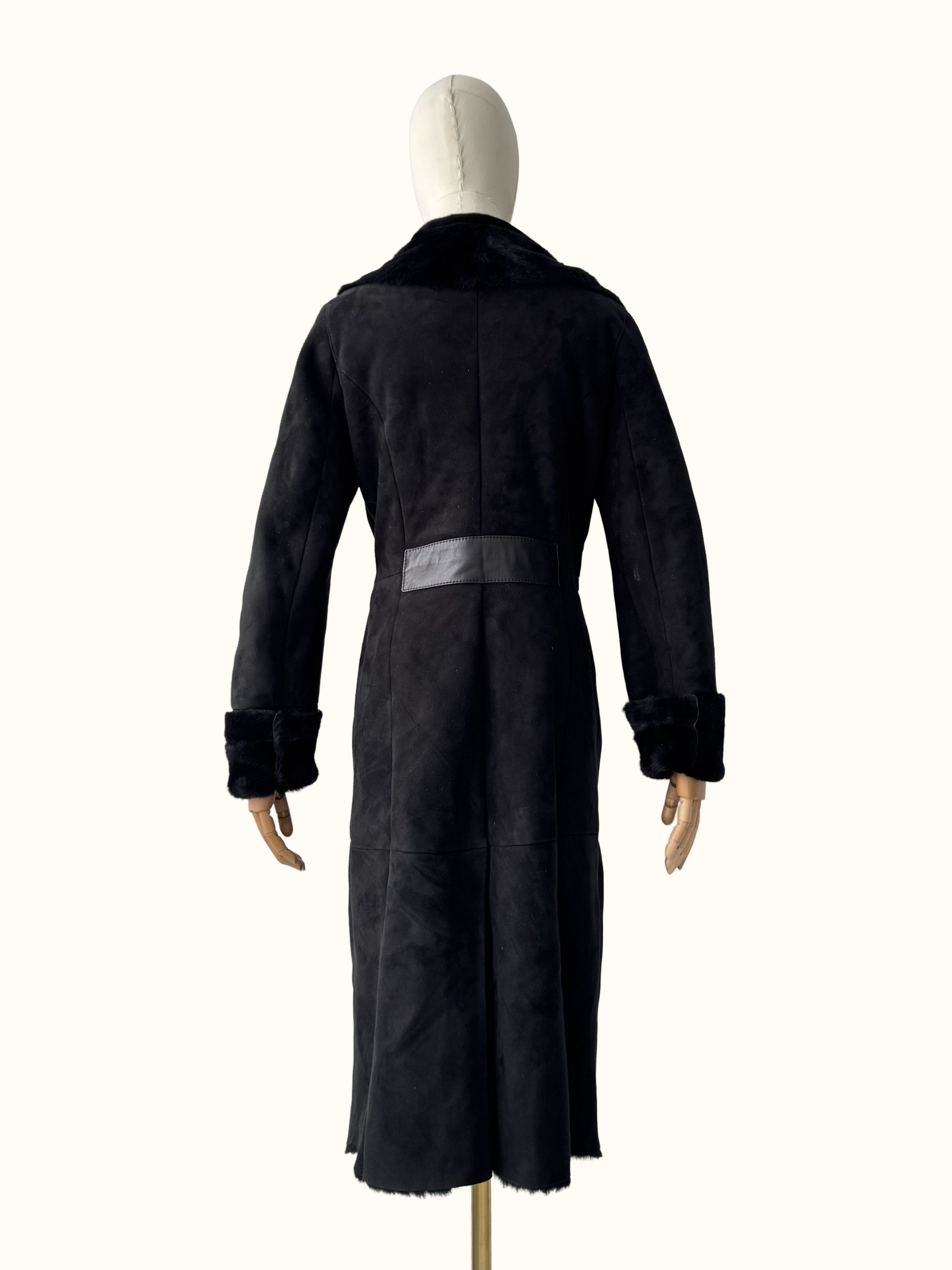Vintage Vintage Real Sheepskin Coat With Belt(B409)E2D15 Size L / US 10 / IT 46 - 4 Thumbnail