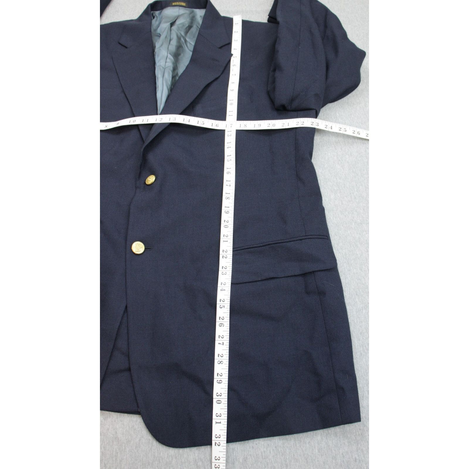 Stafford Stafford Blazer Men Size 46R Navy Blue Wool Blend Size 46R - 7 Thumbnail