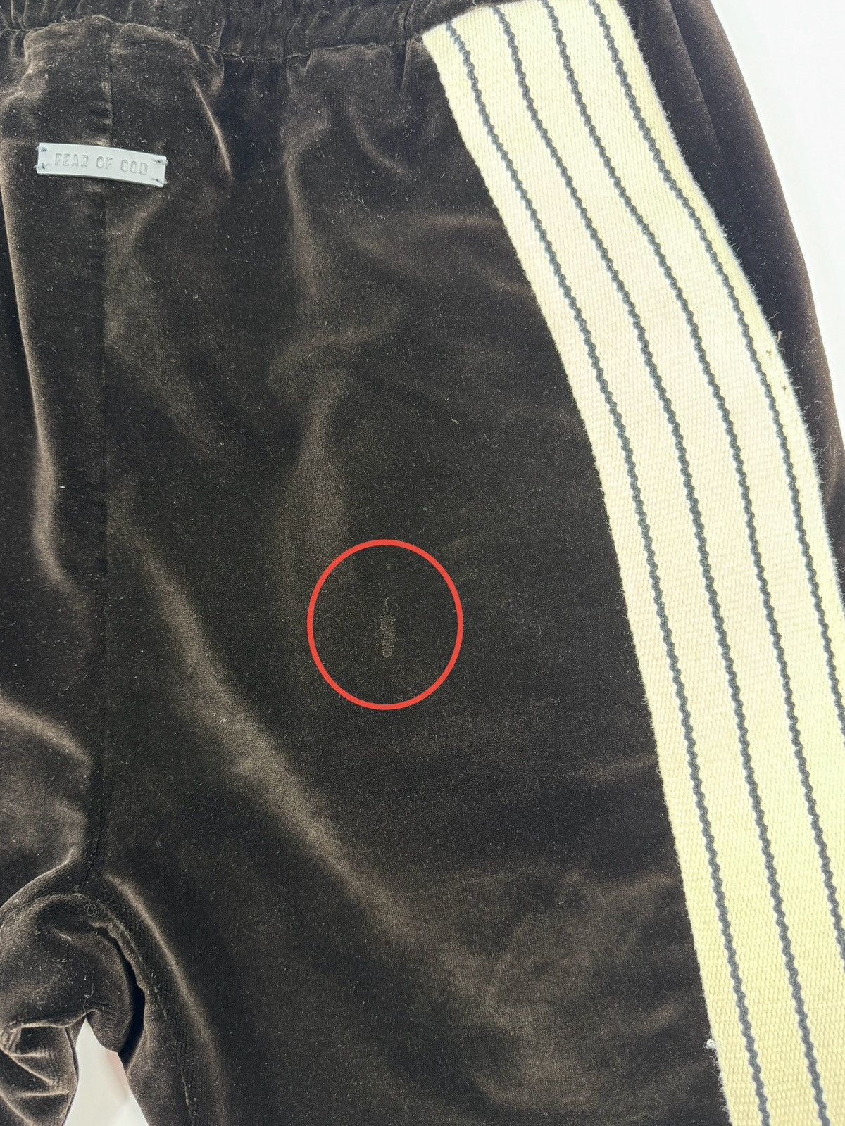 Fear of God Forum Striped Canvas-Trimmed Velvet Track Pants Size US 34 / EU 50 - 3 Thumbnail