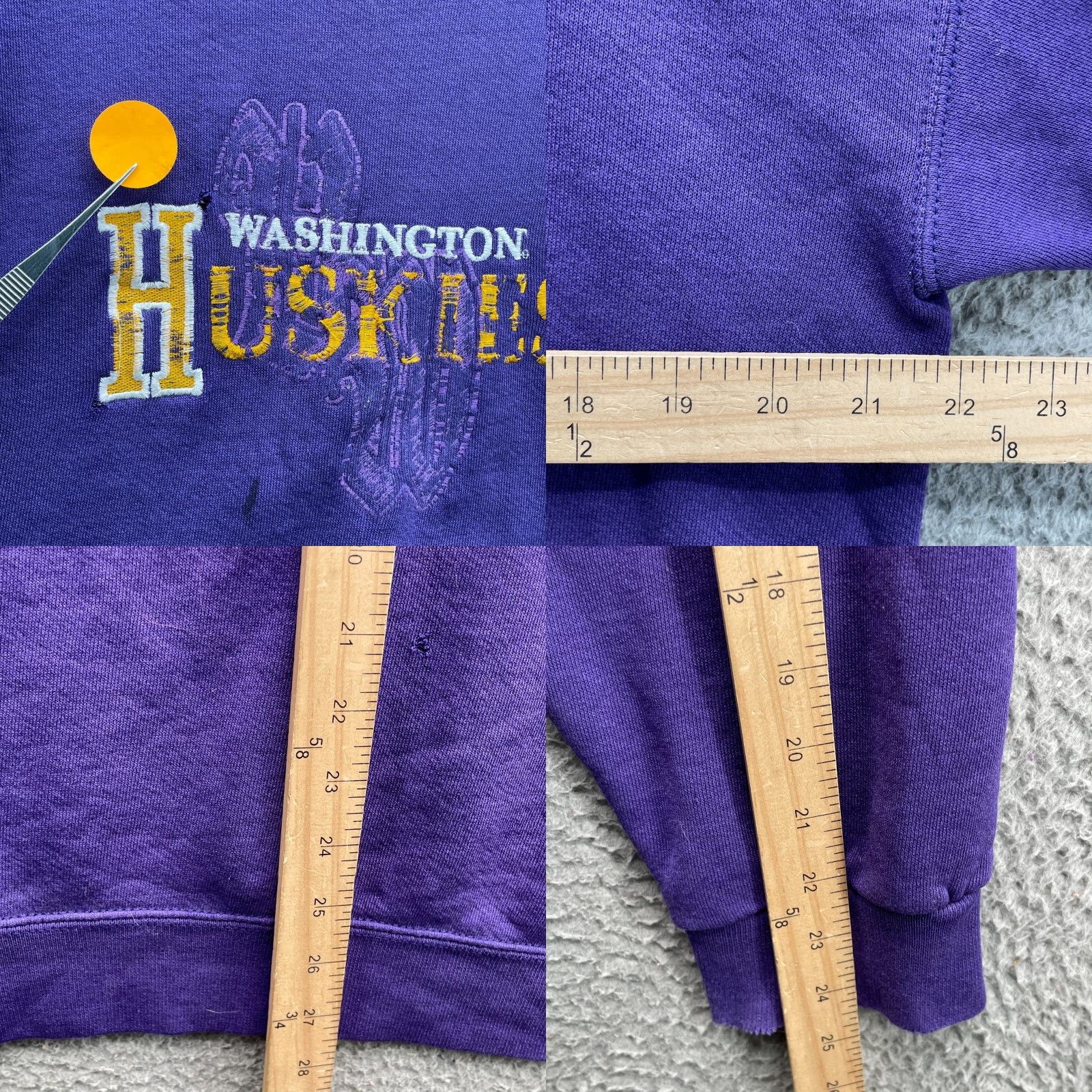 Vintage VINTAGE Washington Huskies Sweatshirt Men L Purple Graphic Print University 90s Sports Outdoor Athleisure Size US L / EU 52-54 / 3 - 8 Thumbnail