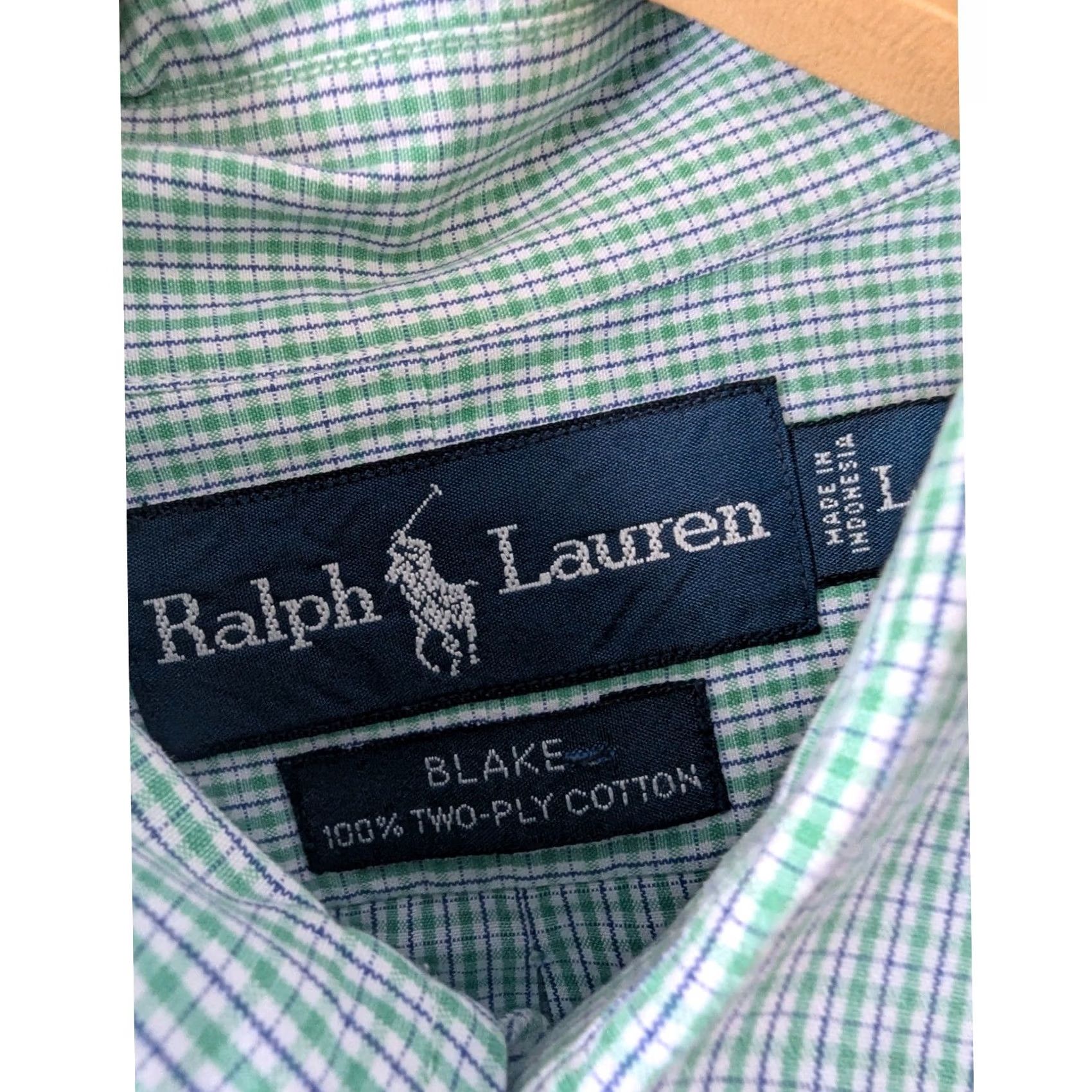 Ralph Lauren Ralph Lauren Blake Button Down Long Sleeve Shirt Green Gingham Plaid Purple Pony Mens L Cardigan? Size US L / EU 52-54 / 3 - 5 Thumbnail