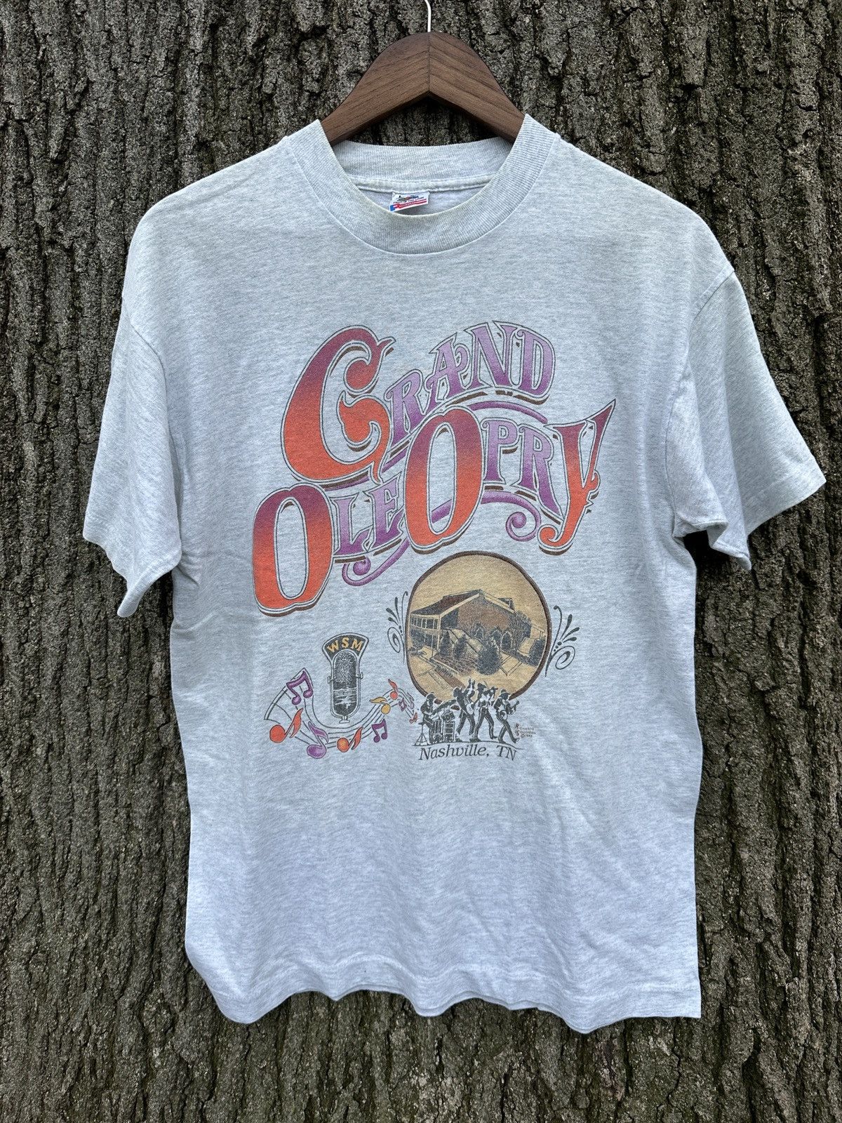 Fruit Of The Loom × Vintage Vintage Grand Ole Opera Graphic Single Stitch T Shirt Size US L / EU 52-54 / 3 - 1 Thumbnail