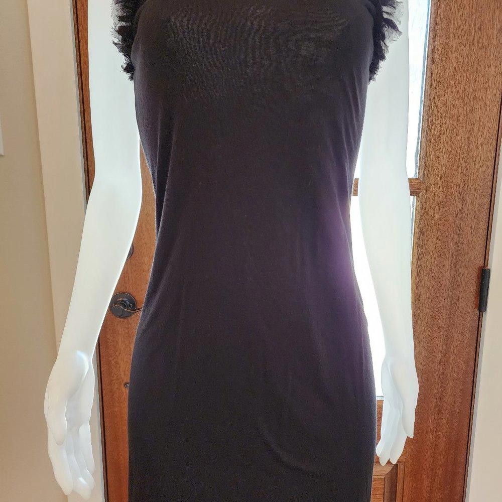 Juicy Couture Jeans Juicy Couture Black Tank Dress w/Chiffon Sleeves Size S / US 4 / IT 40 - 3 Thumbnail