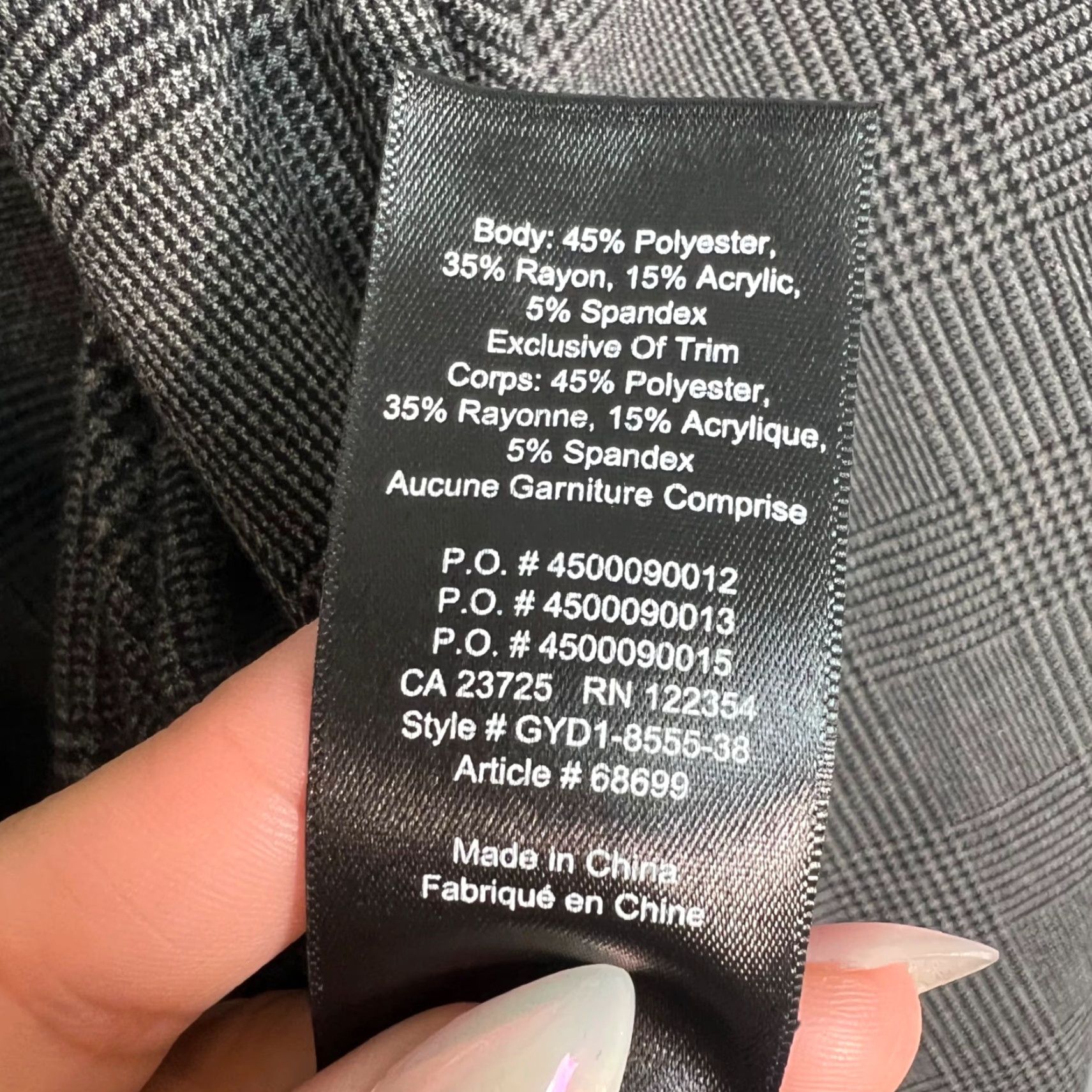 Vintage VINTAGE Babaton Plaid Wrap Dress 3/4 Sleeve Womens Size 0 Gray Midi Wrap Dress Womens 0 Gray Size XS / US 0-2 / IT 36-38 - 4 Thumbnail