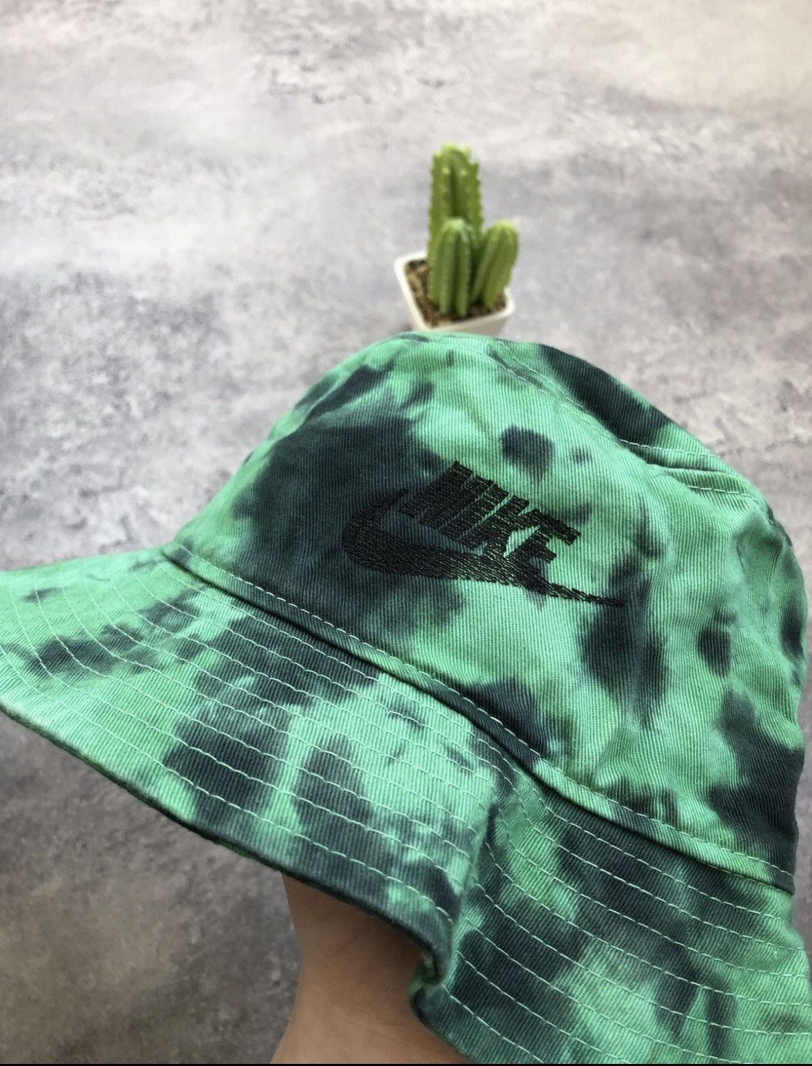 Nike NIKE Big Logo Panama Hat Multicolor Streetwear Hype Green Size ONE SIZE - 2 Thumbnail