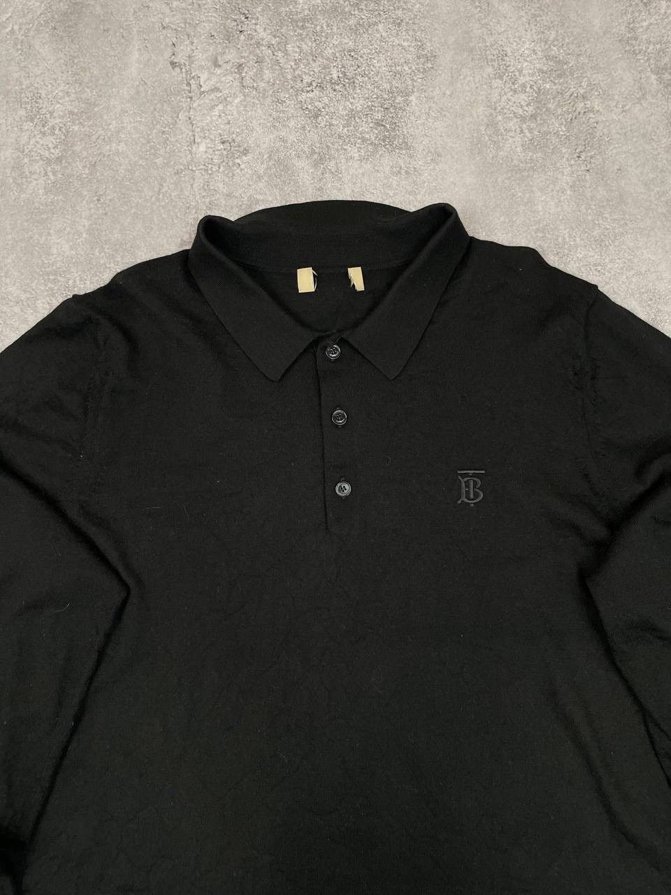 Burberry Burberry Men Long Sleeve Polo Shirt Merino Wool Classic Fit Size US L / EU 52-54 / 3 - 2 Thumbnail