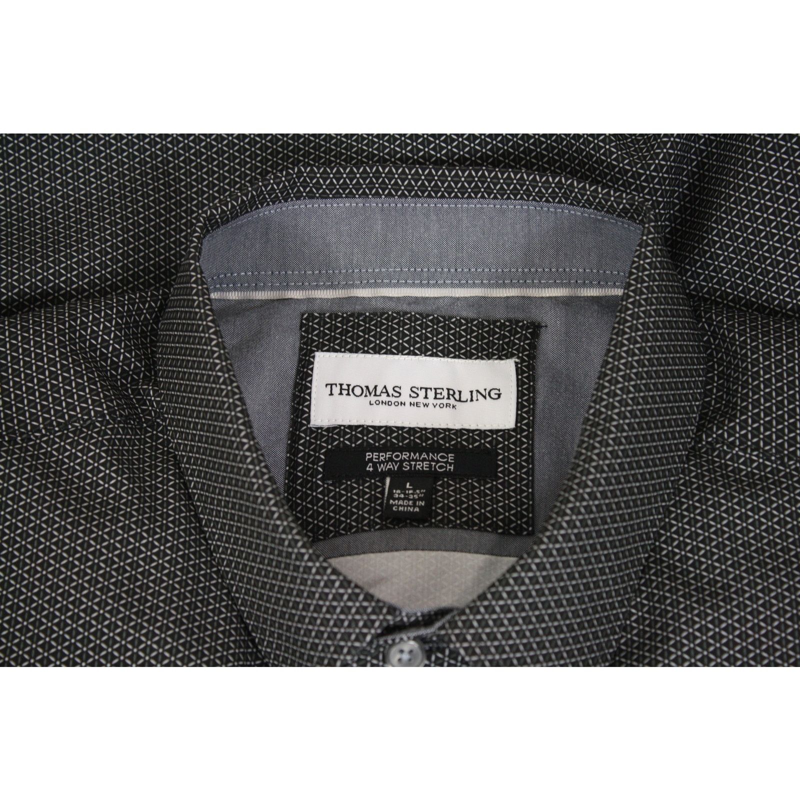 Robert Graham Thomas Sterling Mens L Performance Stretch Dress Shirt Gray Size US L / EU 52-54 / 3 - 4 Thumbnail