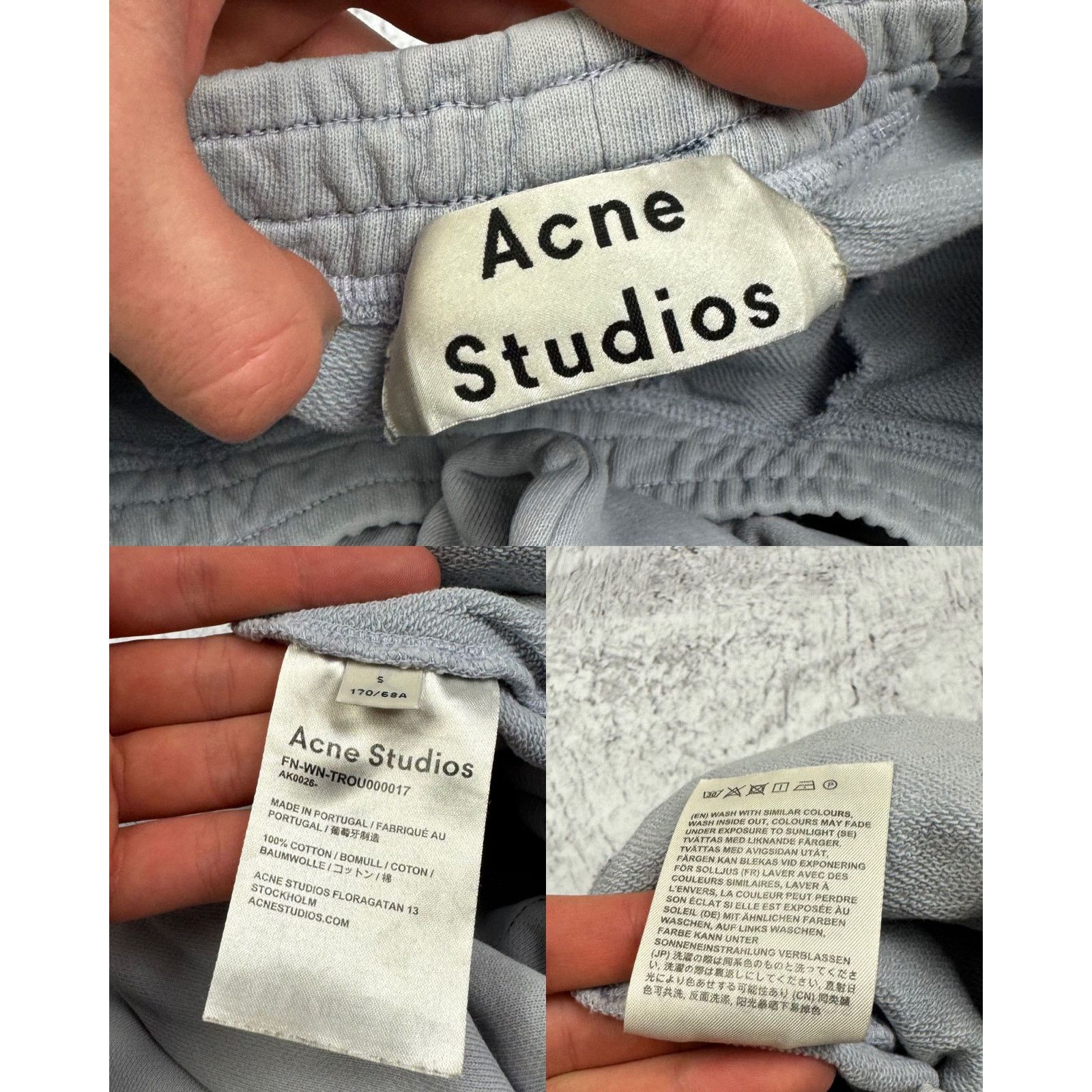 Acne Studios Acne Studios Stockholm Gray Cotton Sweatpants Small Size US 30 / EU 46 - 3 Thumbnail