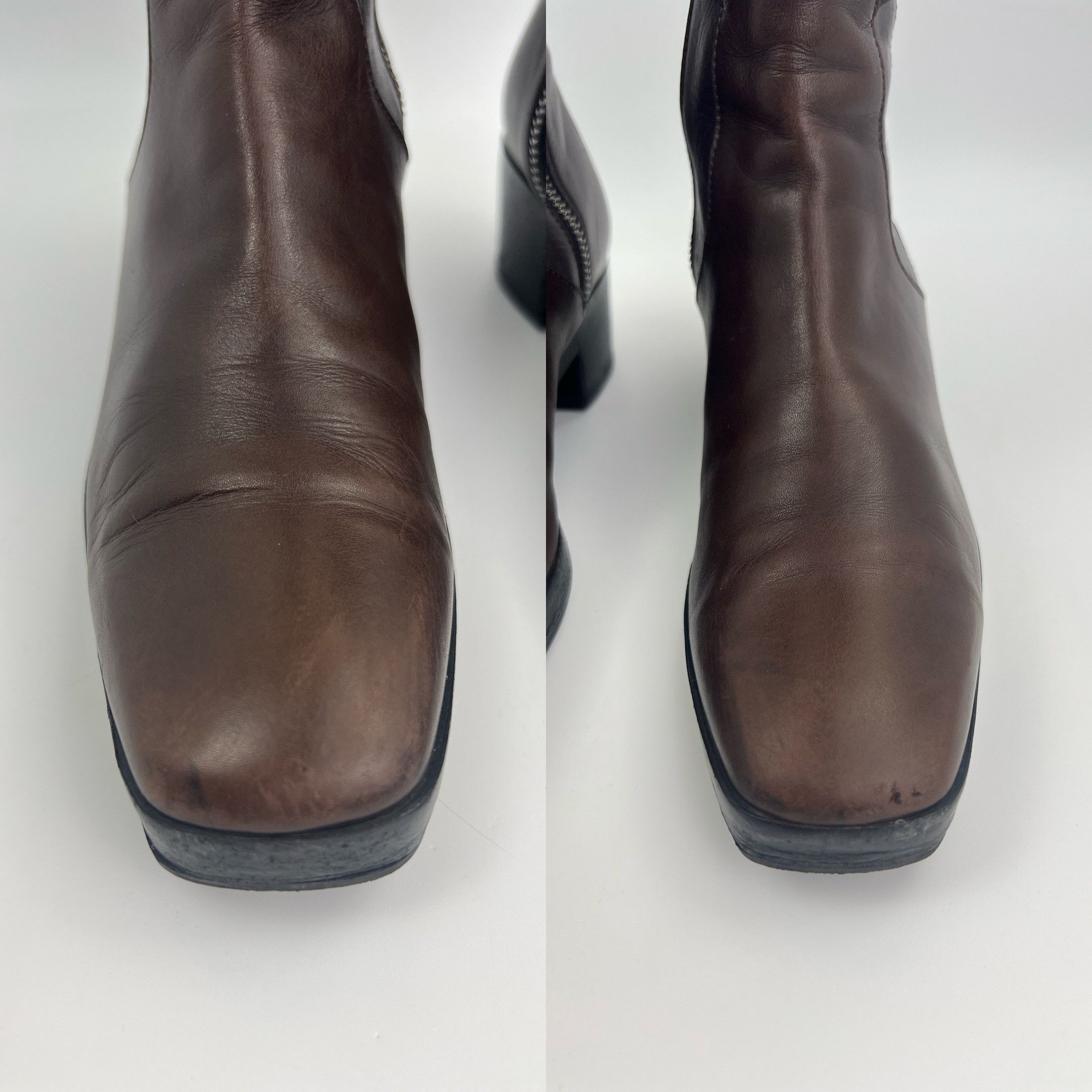 Balenciaga Vintage Balenciaga Brown Leather Moto Boots With Straps Size US 6 / IT 36 - 13 Thumbnail