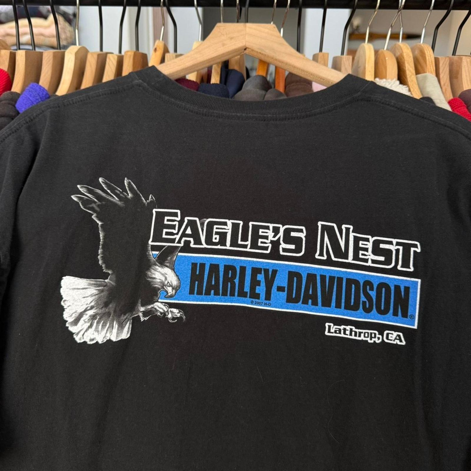 Harley Davidson Vintage 2007 Harley Davidson Eagles Nest Biker T-Shirt Size US XXL / EU 58 / 5 - 7 Thumbnail