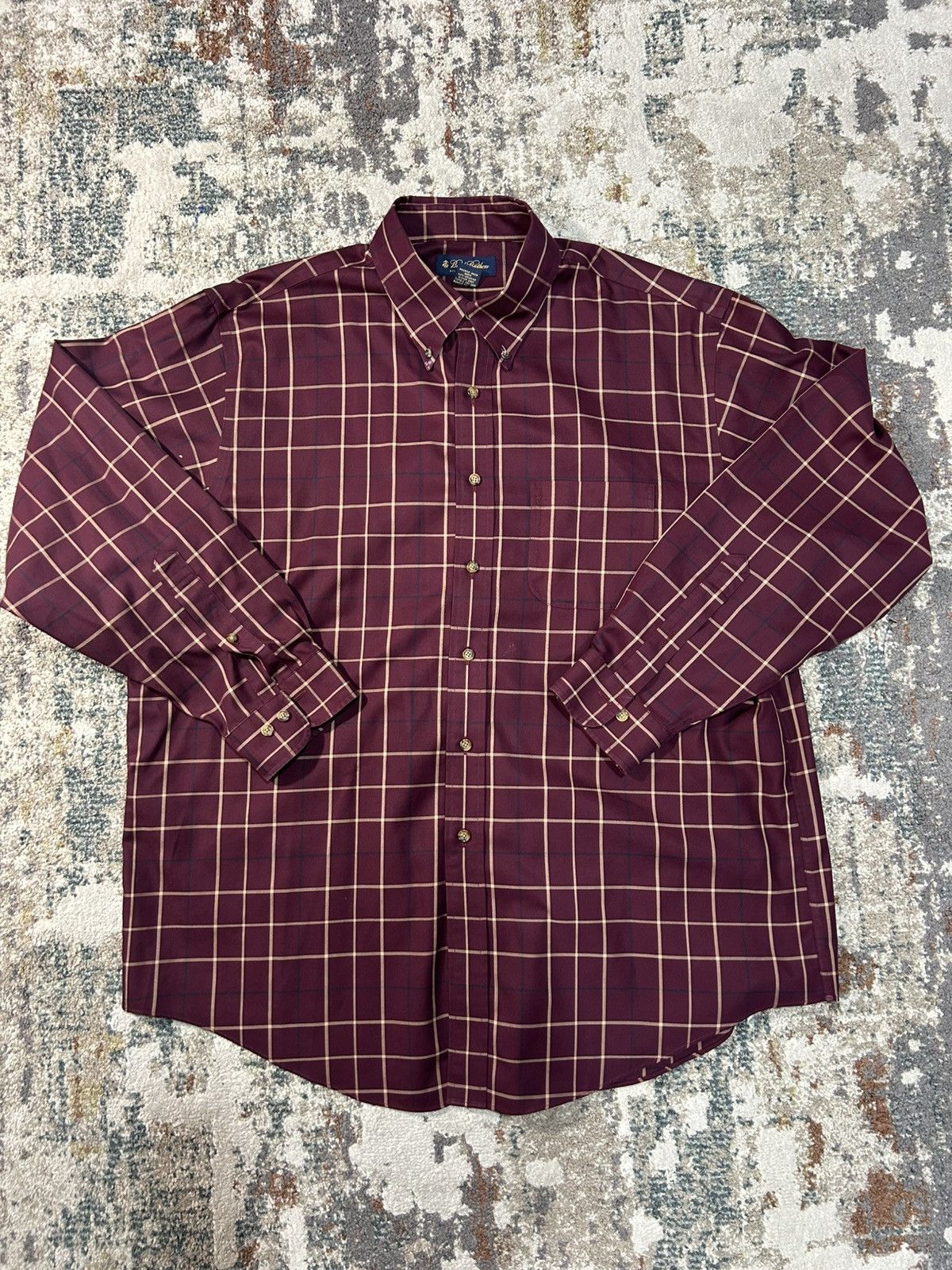 Brooks Brothers Brooks Bothers Plaid Maroon Button-Up Shirt Size US XL / EU 56 / 4 - 1 Thumbnail