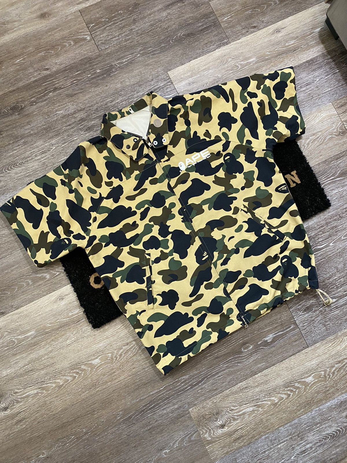 Bape Green Camo Gortec Zip Up Nylon medium Jacket Size US M / EU 48-50 / 2 - 1 Thumbnail