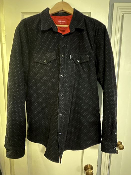 Supreme corduroy hot sale quilted shirt