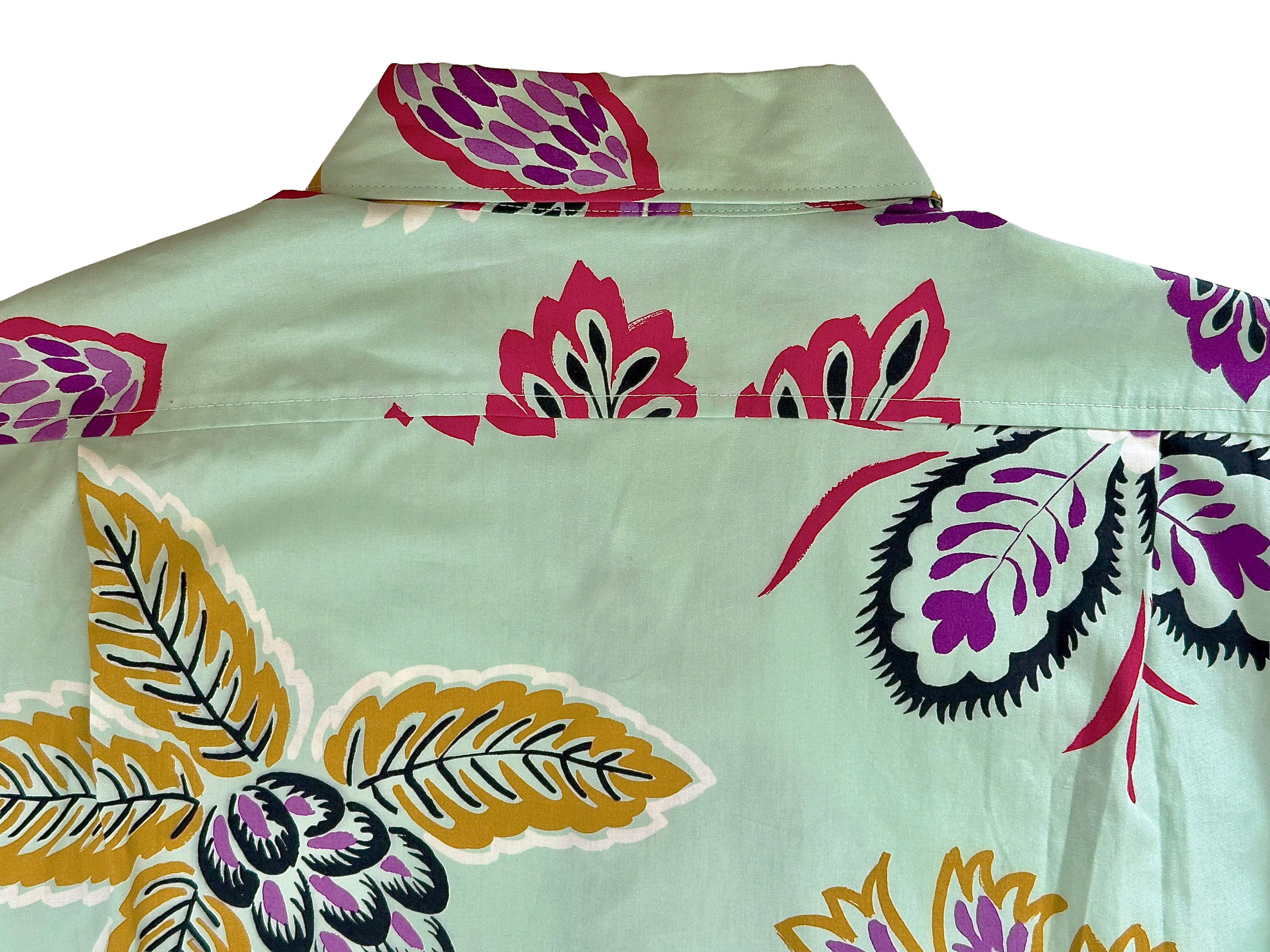 Paul & Joe Floral Print Cotton Button-Down Shirt Made in France L Size US L / EU 52-54 / 3 - 4 Thumbnail