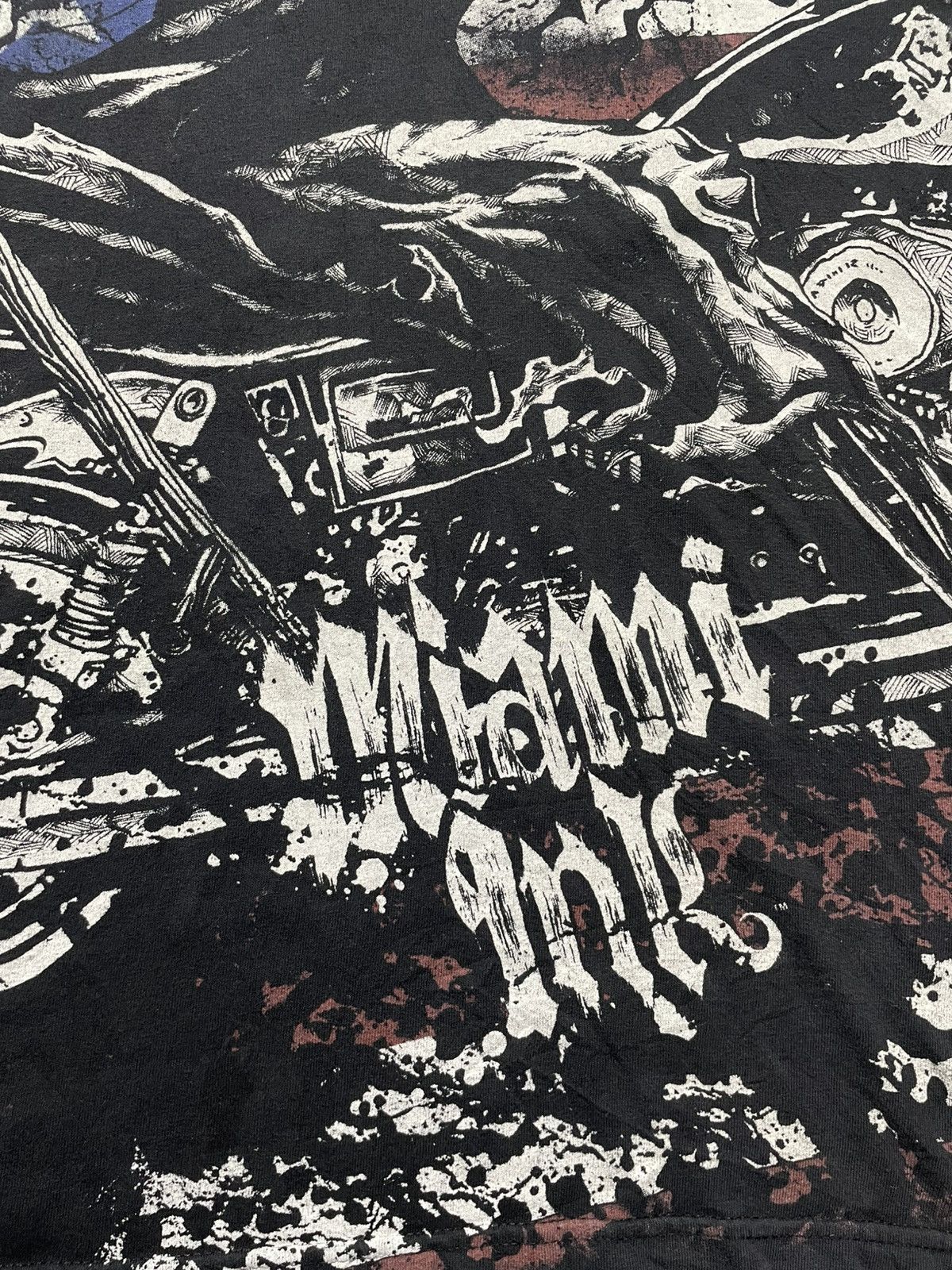 Other Y2k Miami Ink Skeleton Biker Graphic Tee Size US XL / EU 56 / 4 - 4 Thumbnail
