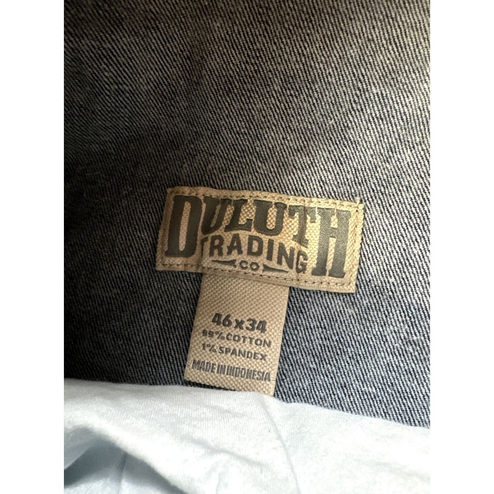 Denime Duluth Flex Weekender Jeans Shirt? 46x31 Blue Denim Big & Tall Men Relaxed Fit 5-Pocket Cotton Spandex USA Vintage: No Size US 30 / EU 46 - 6 Thumbnail