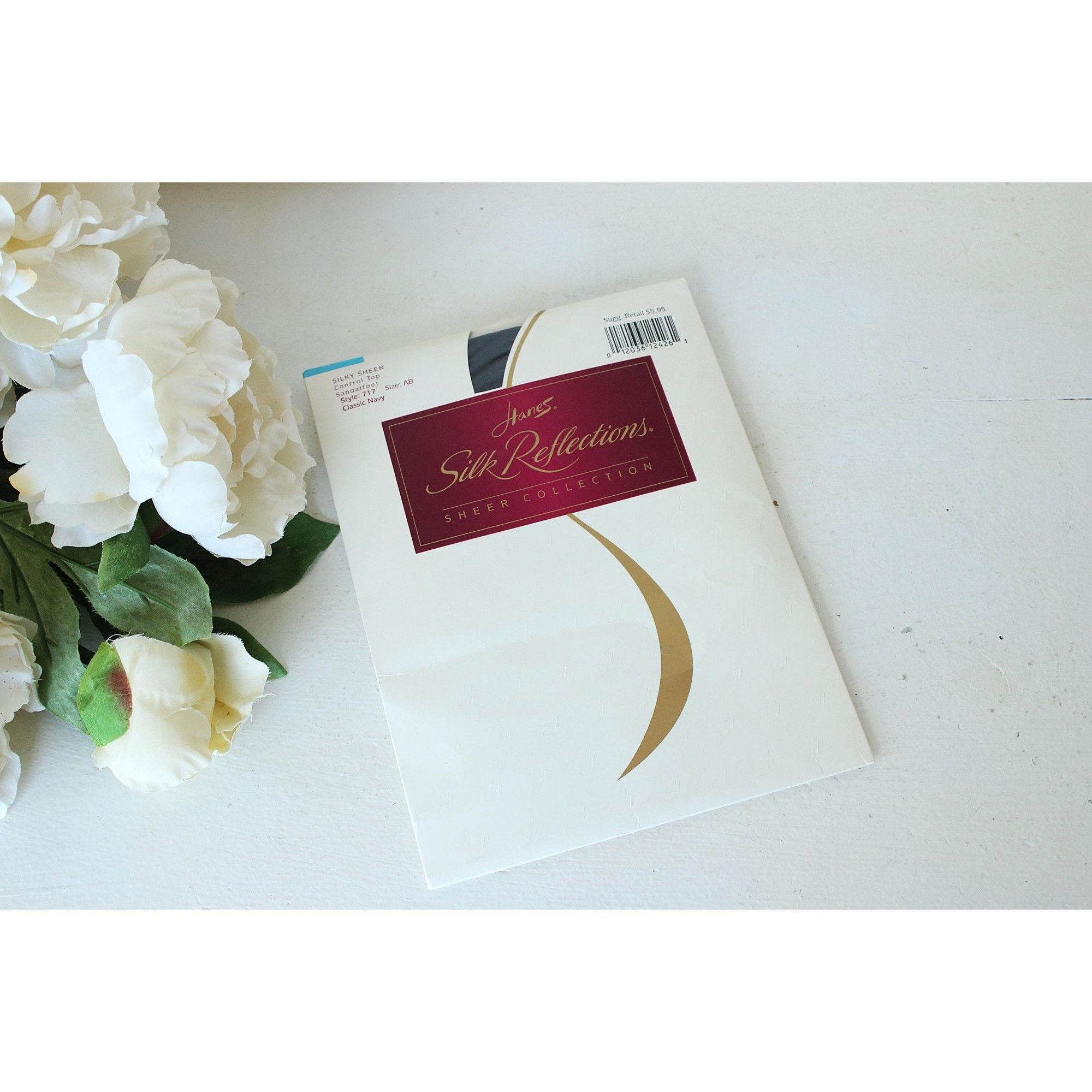 Vintage Vintage 1990s 2000s Pantyhose, New NOS, Hanes Classic Navy, Size ONE SIZE - 1 Thumbnail