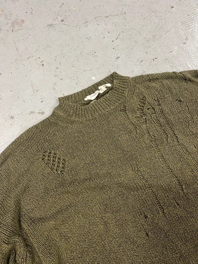 Isabel Marant Isabel Marrant Distressed Khaki Wool Sweater Size M / US 6-8 / IT 42-44 - 5 Thumbnail