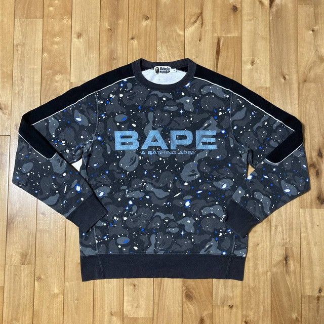 Bape 💫Glow in the dark💫 BAPE Space Camo sweat shirt a bathing ape Size US M / EU 48-50 / 2 - 2 Thumbnail