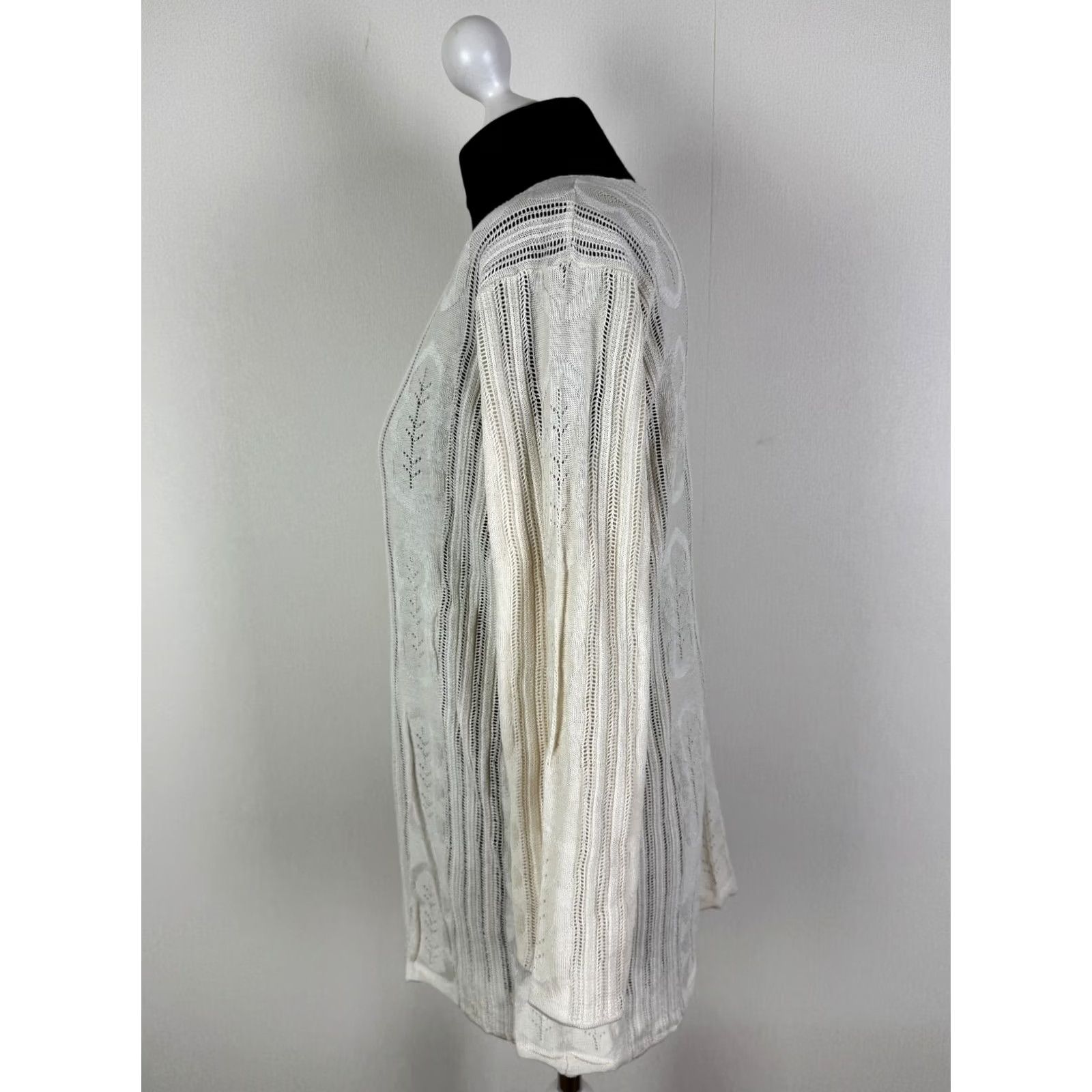 Vintage Gudrun Sjoden Ivory Knit Top Jumper XL Women Crew Neck Pullover Knitwear Top Womens XL Ivory Size XL / US 12-14 / IT 48-50 - 2 Thumbnail