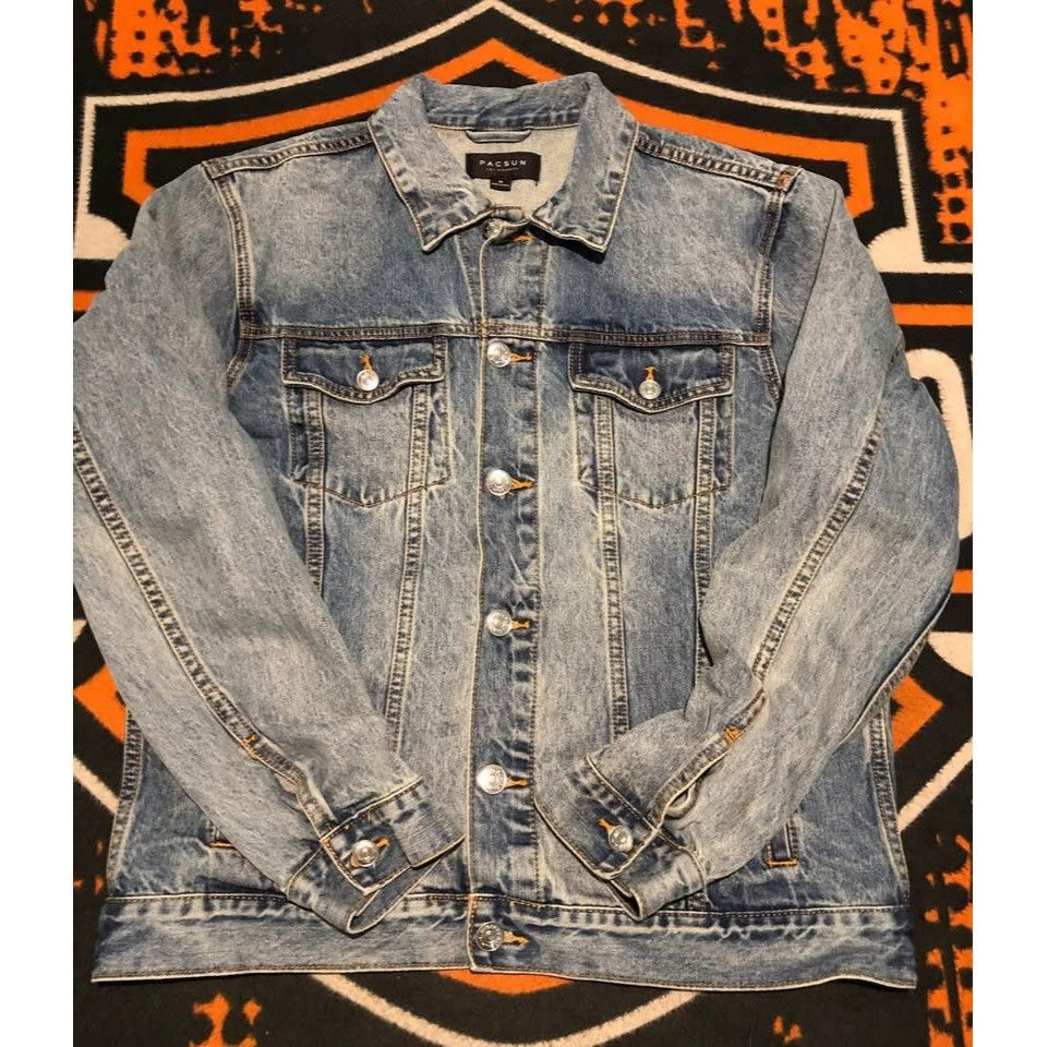 Pacsun VTG PACSUN Classic Fit Denim Dark Wash Jacket Medium Men Size US M / EU 48-50 / 2 - 1 Thumbnail
