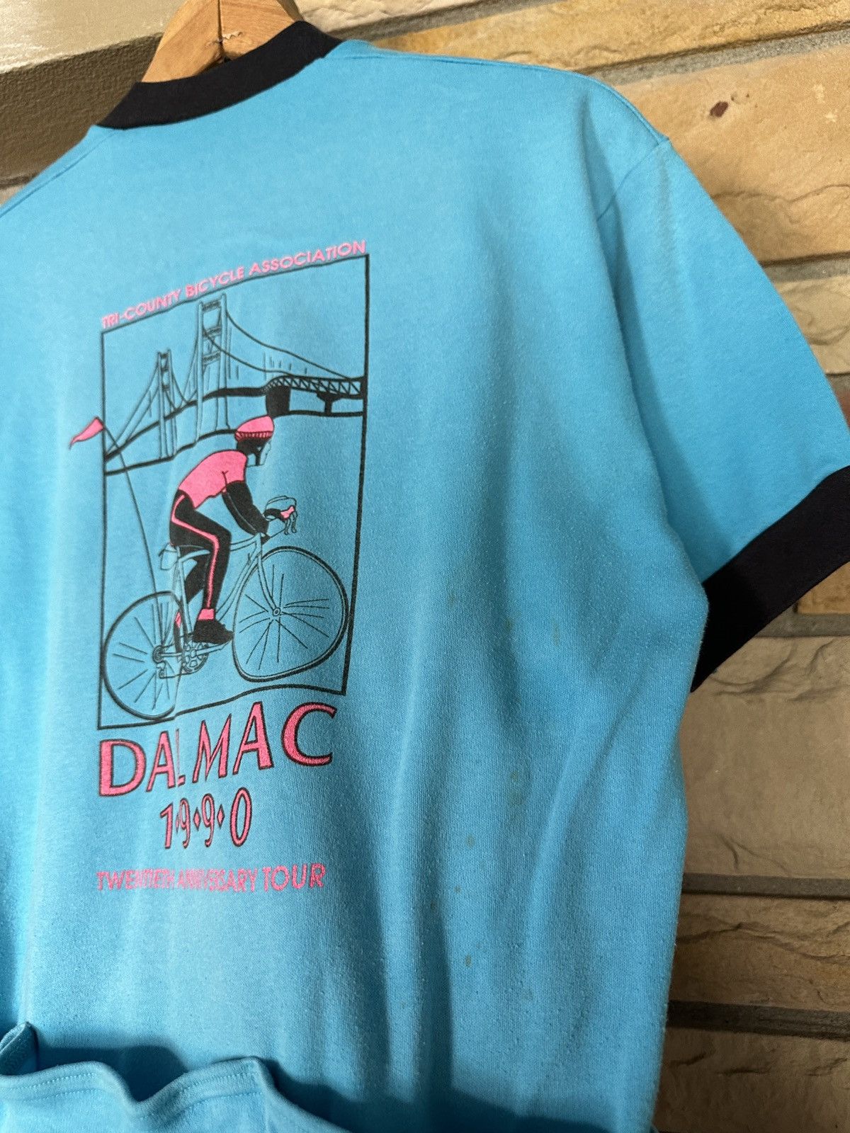 Vintage 1990 DALMAC Bicycle Tour Quarter Zip Shirt Size US L / EU 52-54 / 3 - 4 Thumbnail