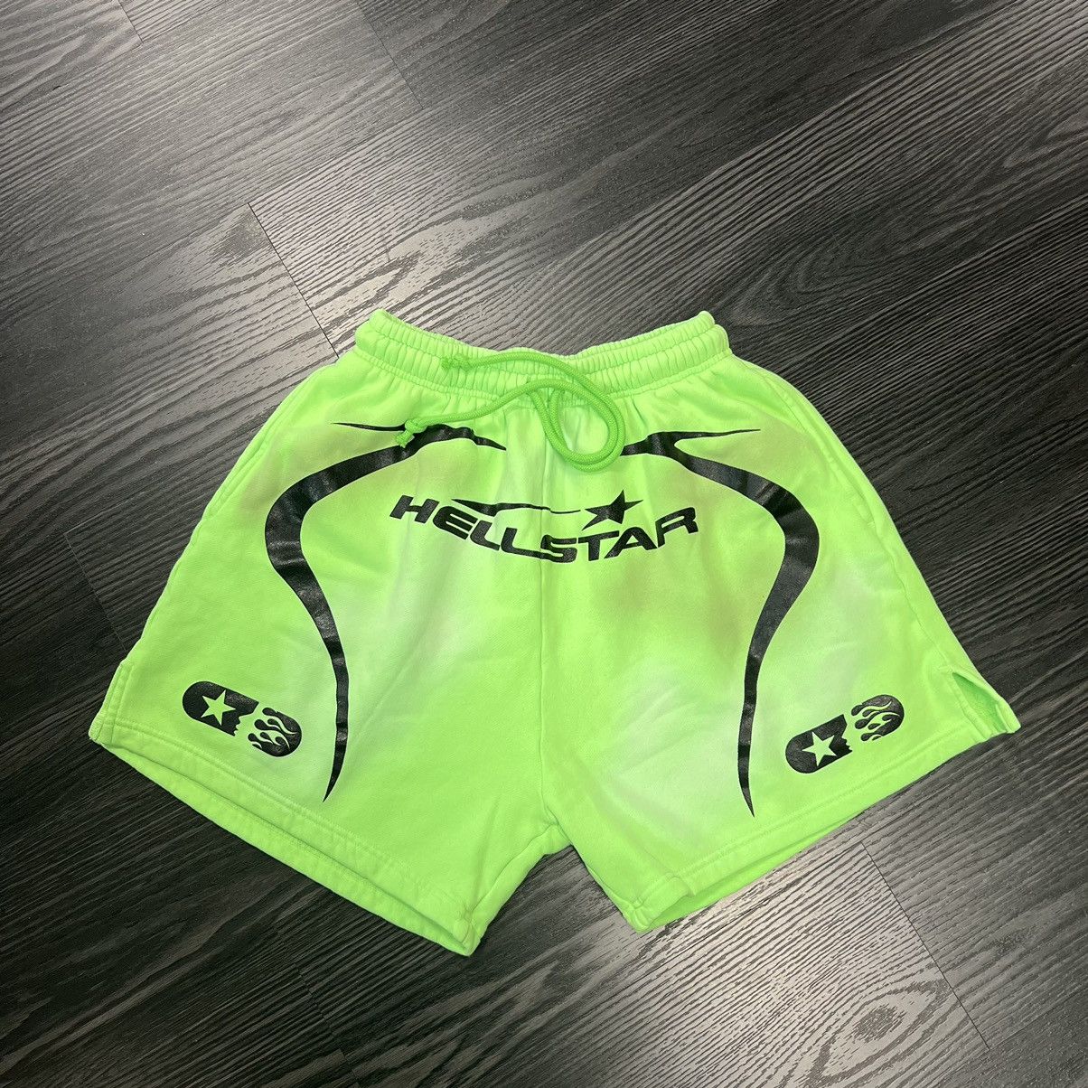 HELLSTAR Hellstar Neon Green Warm Up Shorts Size US 28 / EU 44 - 1 Thumbnail