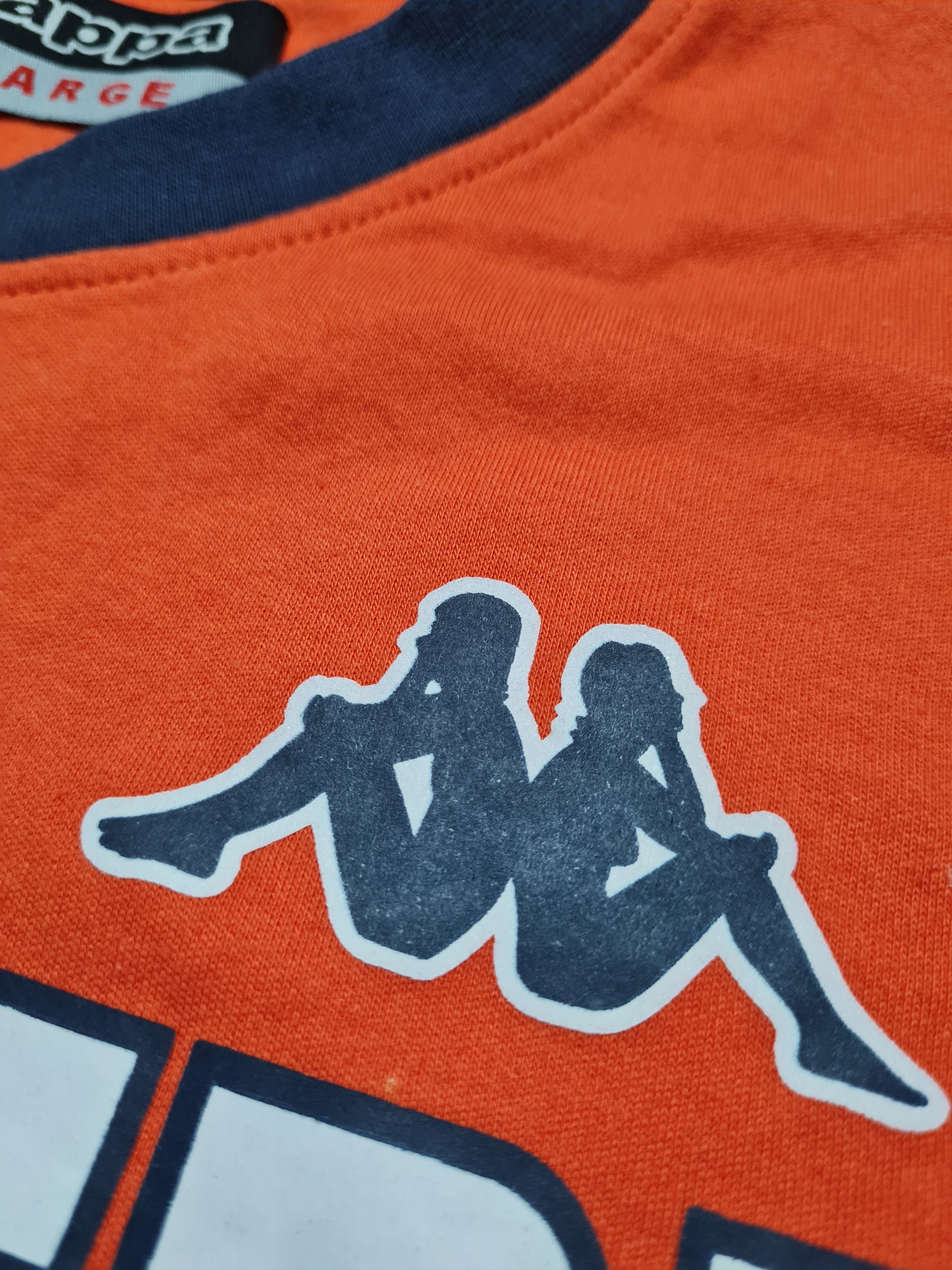 Kappa Vintage Kappa Sestriere Mens Orange Big Logo Long Sleeve Size US XL / EU 56 / 4 - 11 Thumbnail