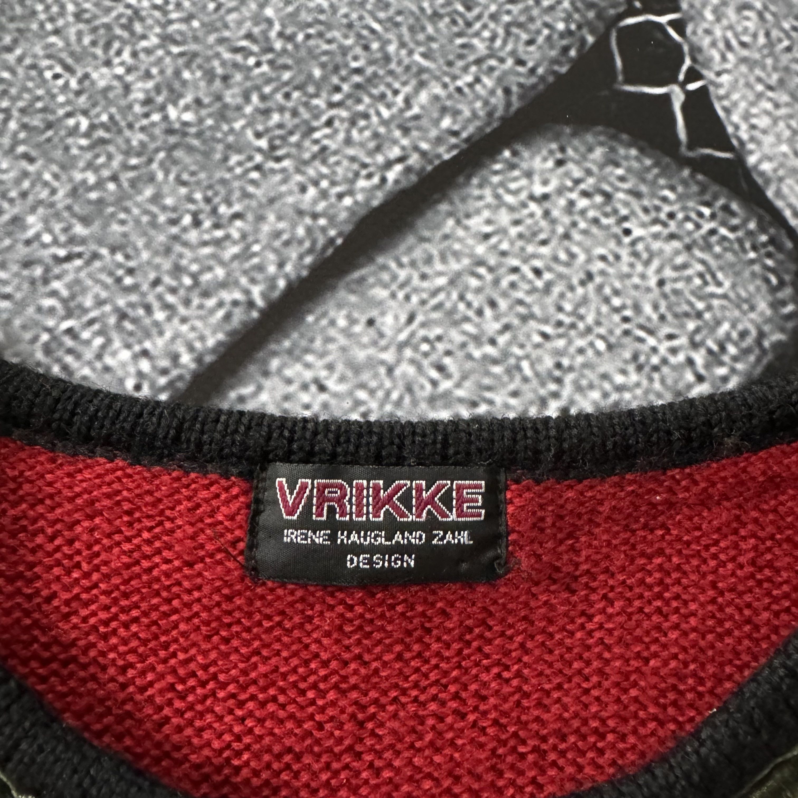 Handmade × Vintage VRIKKE VINTAGE 90S KNITTED NORWAY STYLE WOOL SWEATER Size US M / EU 48-50 / 2 - 5 Thumbnail