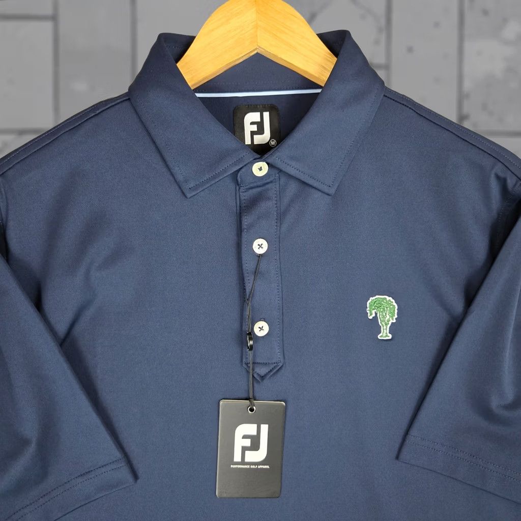 Footjoy FootJoy Old Elm Club Polo Shirt Mens Short Sleeve Navy Blue 88% Polyester 12% Spandex M Polo Shirt Golf Casual Athletic Size US M / EU 48-50 / 2 - 1 Thumbnail