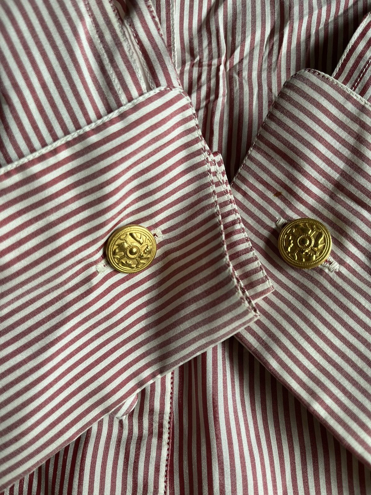 Salvatore Ferragamo VINTAGE SALVATORE FERRAGAMO STRIPED SILK SHIRT MADE IN ITALY Size M / US 6-8 / IT 42-44 - 7 Thumbnail