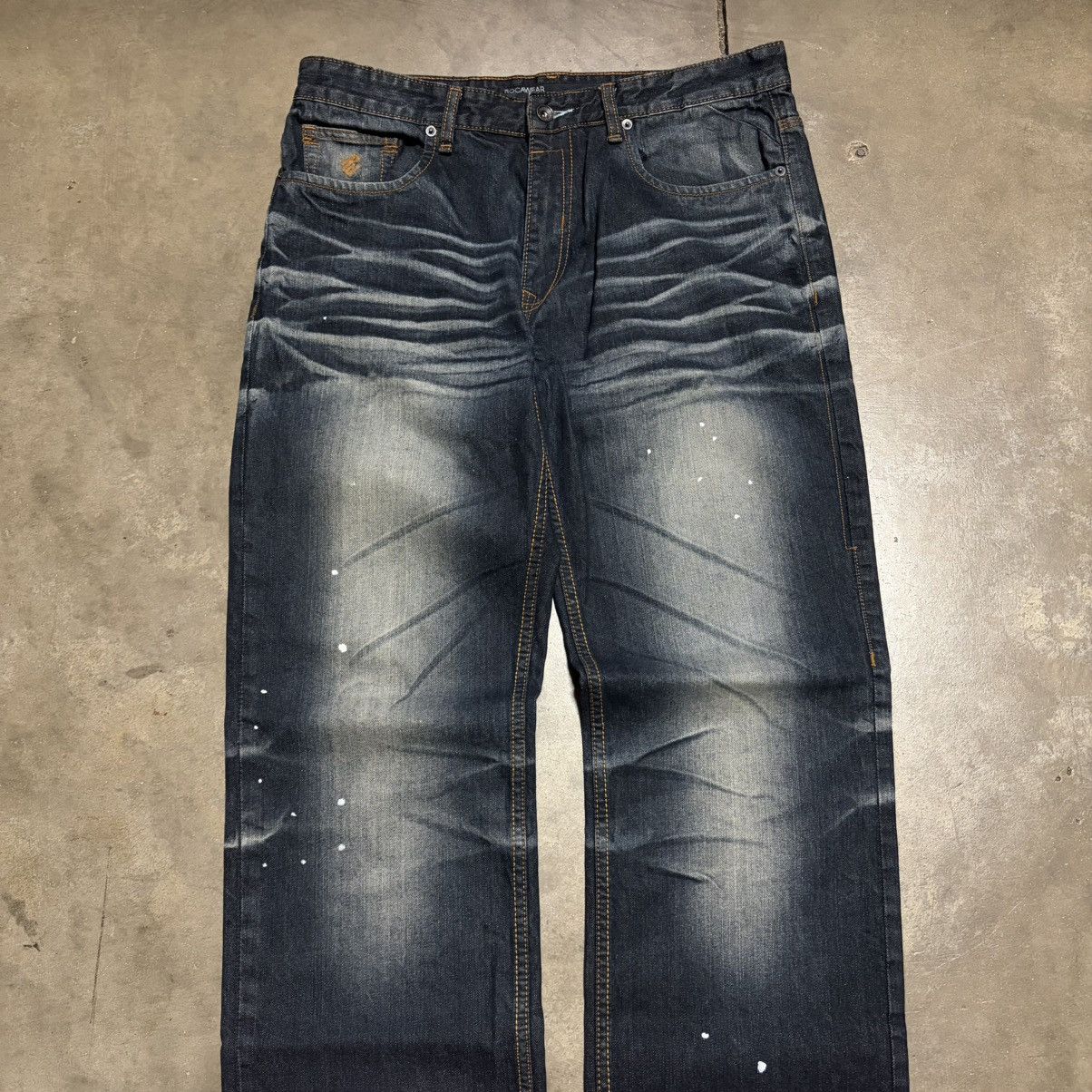 Rocawear Vintage Y2K Rocawear Baggy Denim Jeans Faded Wide Leg Skater Size US 36 / EU 52 - 4 Thumbnail