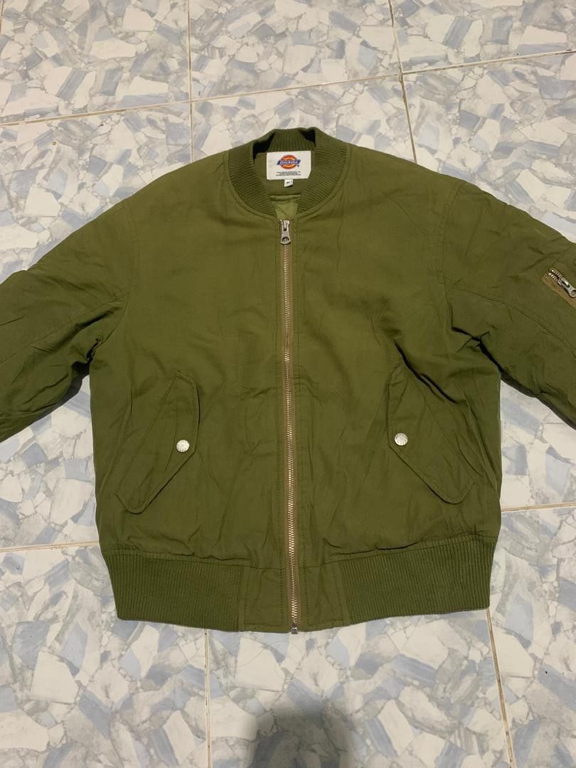 DICKIES BOMBER Jacket Faded green Army