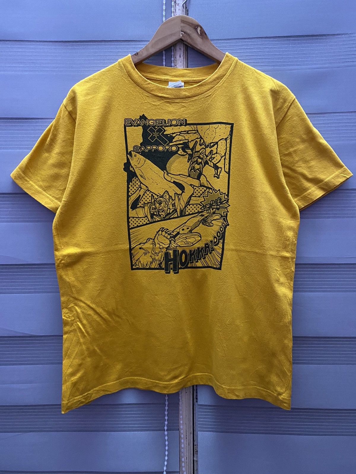 Anime 2000s Evangelion Sapporo Manga Khara Promo Tee Size US M / EU 48-50 / 2 - 1 Thumbnail