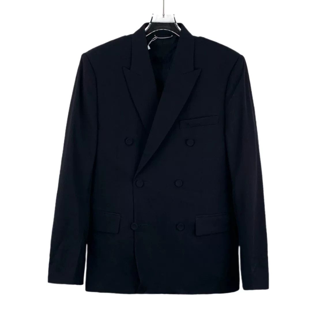 Dior Dior Black Wool Double-Breasted Blazer Size US M / EU 48-50 / 2 - 1 Thumbnail