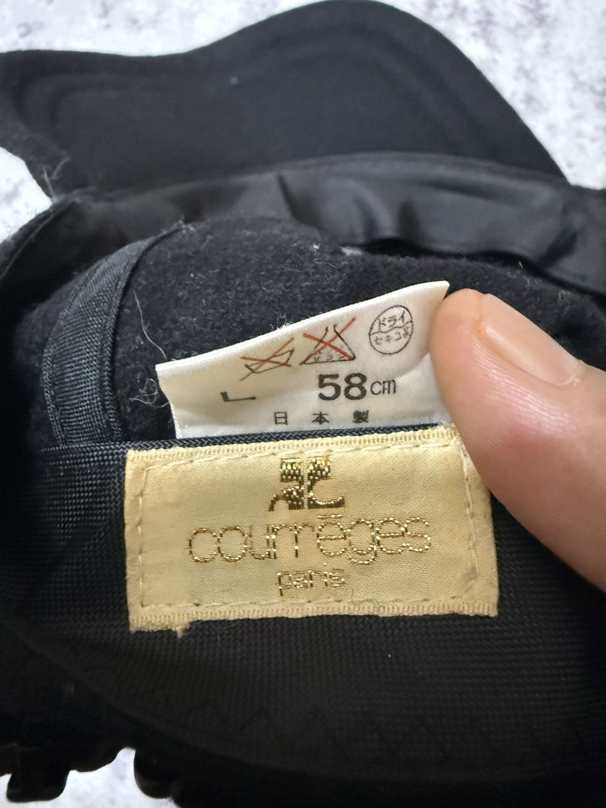 Courreges 90s Vintage Courreges Wool Adjustable Cap Size ONE SIZE - 9 Thumbnail